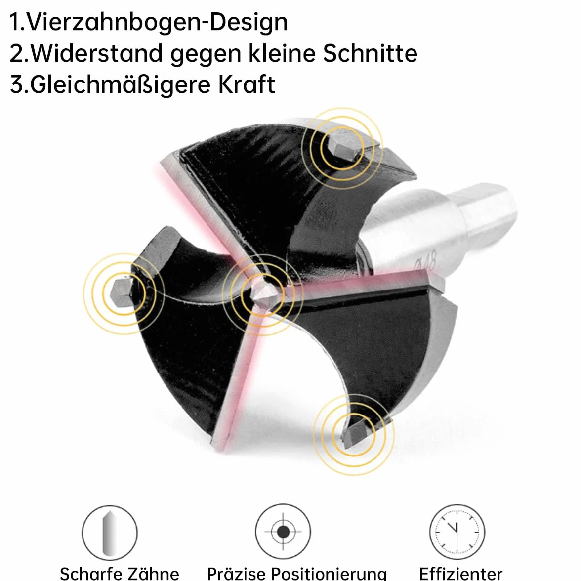 SUQIN Wiertło Forstnera 35 mm wiertło do drewna z trzonkiem sześciokątnym,Professional Wiertło sednik do wiercenia w miękkim lub twardym drewnie, fornirowanym i nielaminowanej płycie wiórowej