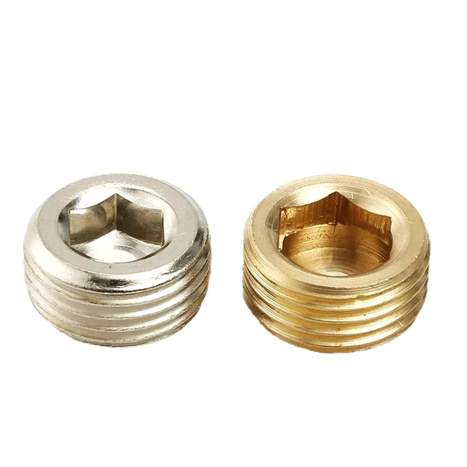 10 sztuk złącze pneumatyczne złącze sześciokątne nasadka powietrzna pierścień uszczelniający gwint zewnętrzny G1/8 G1 4/6/8mm złącze skarpet (Brass, 1 inch)