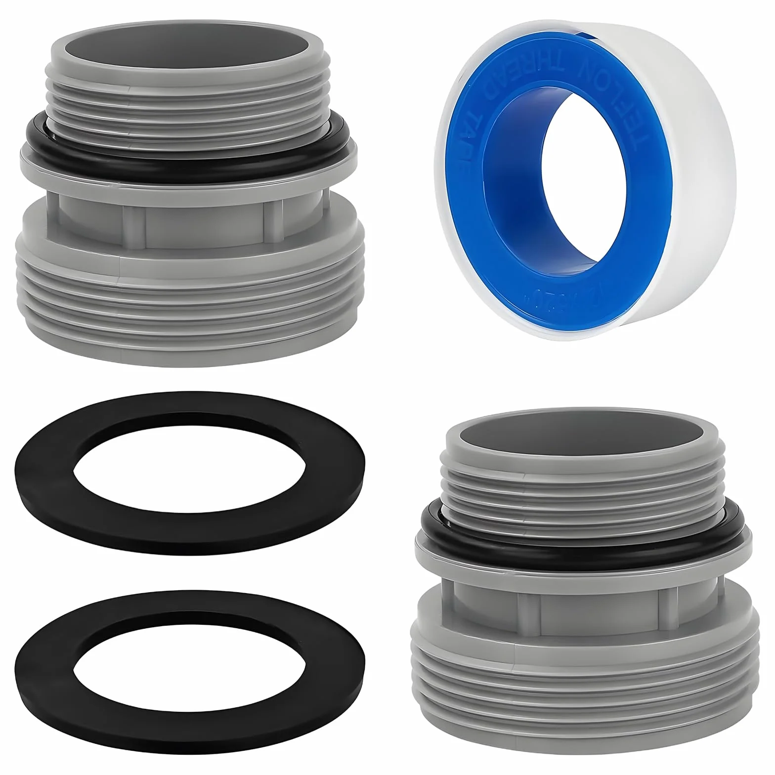 Adapter do węża basenowego 40 mm 1 1/2 cala zestaw 2 sztuki