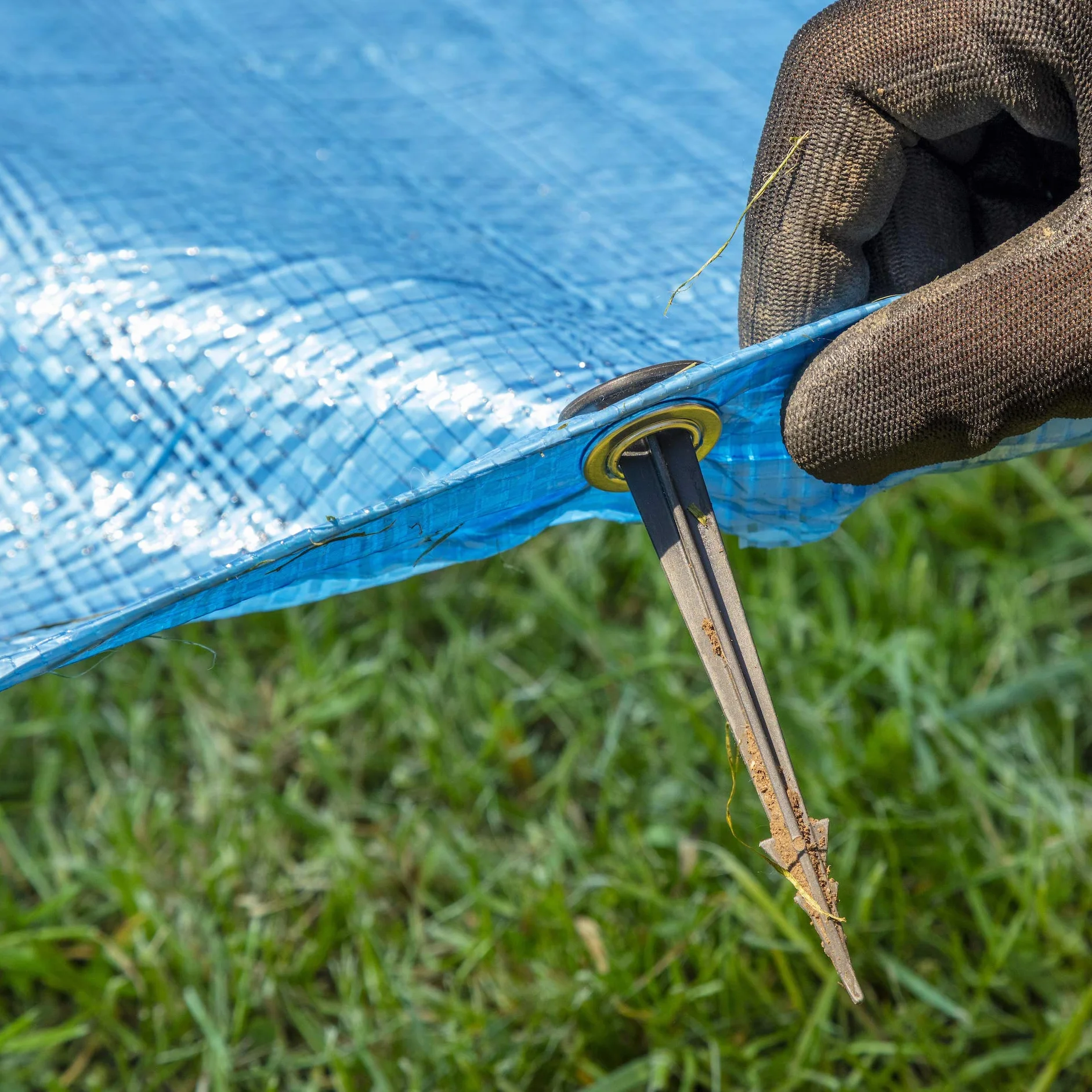 Gardenix Paczka 200 TerraPeg Mini kotwice naziemne kołki naziemne do Garden Fleece Weed Control Mole Net Plandeka