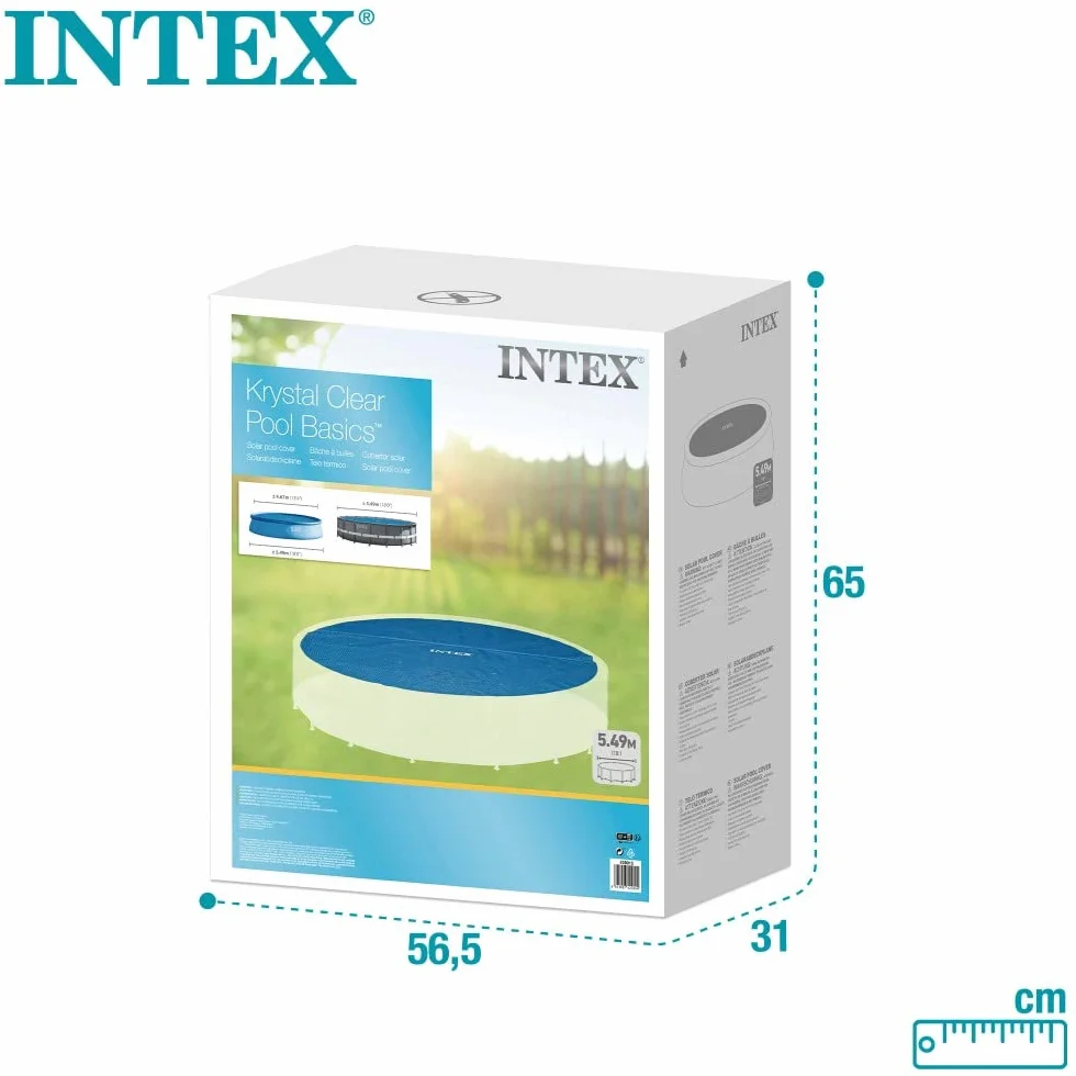 Intex Easy Set Frame Plandeka Solarna, Niebieski, 549 cm
