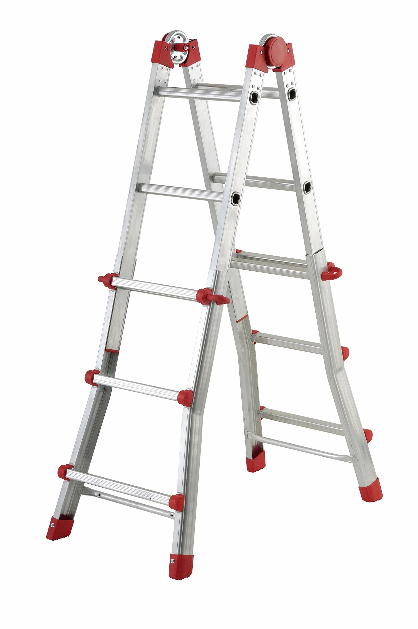 Hailo 7516-151 aluminiowa wielofunkcyjna drabina teleskopowa MTL, 4 x 3 szczeble – do stosowania jako drabina przystawna i przesuwna, dwustronna drabina stojąca i schodowa