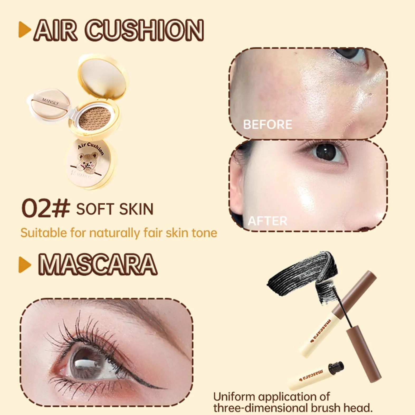 Zestaw do makijażu All-in-One, 8-częściowy zestaw do makijażu, zestawy do makijażu dla kobiet i dziewczynek, zestaw prezentowy z eyelinerem, paletą cieni do powiek, tuszem do rzęs, podkładem i szminką