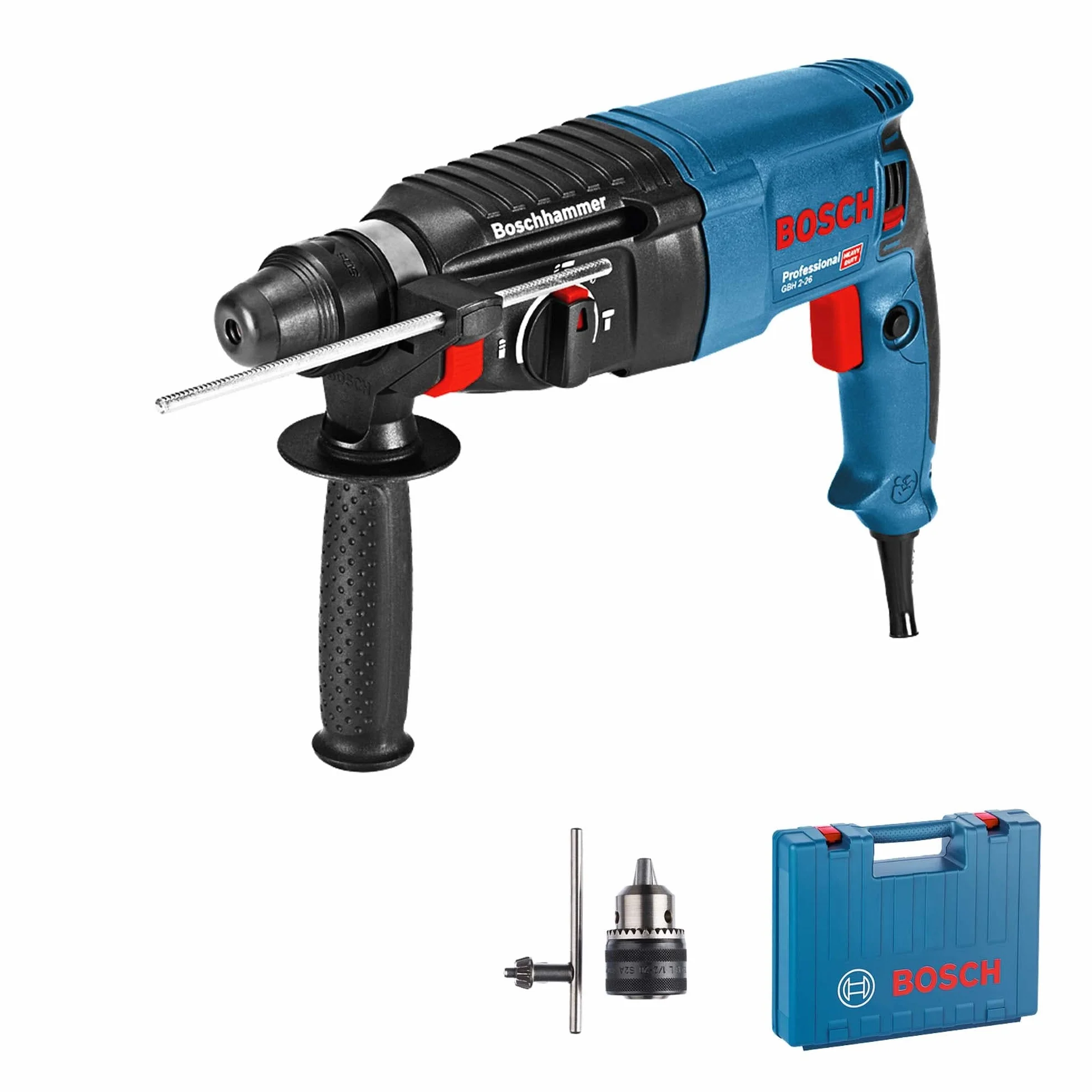 PERCUSSION HAMMER GBH 2-26 +CASE+WRENCH HANDLE. BOSCH