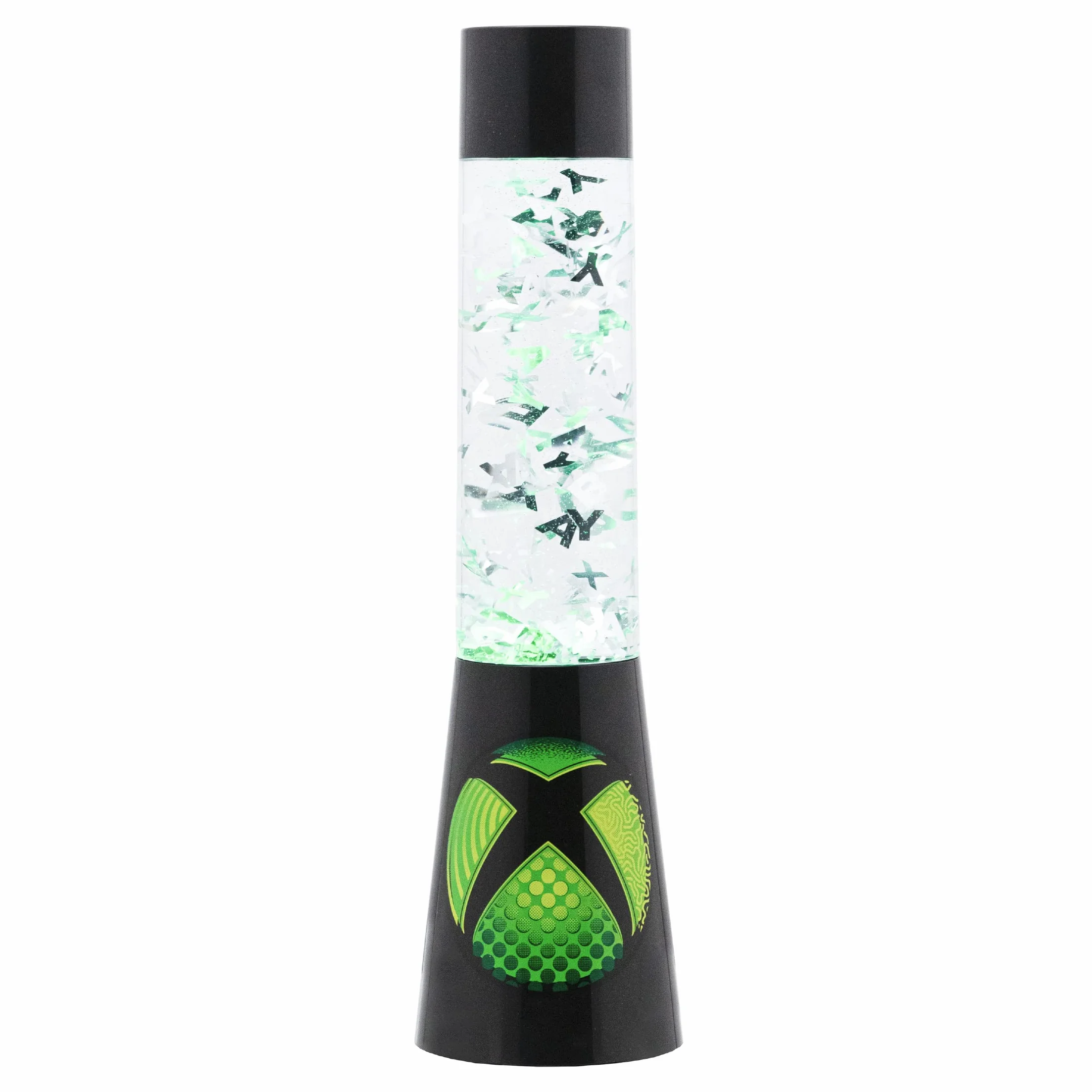 Paladone | Xbox Glitter Liquid Mood Light z pływającymi kontrolerami i ikonami | Oficjalnie licencjonowane produkty Microsoft Xbox | Lampa lawowa | Lampka nocna | Lampa biurkowa | Lampka nocna |