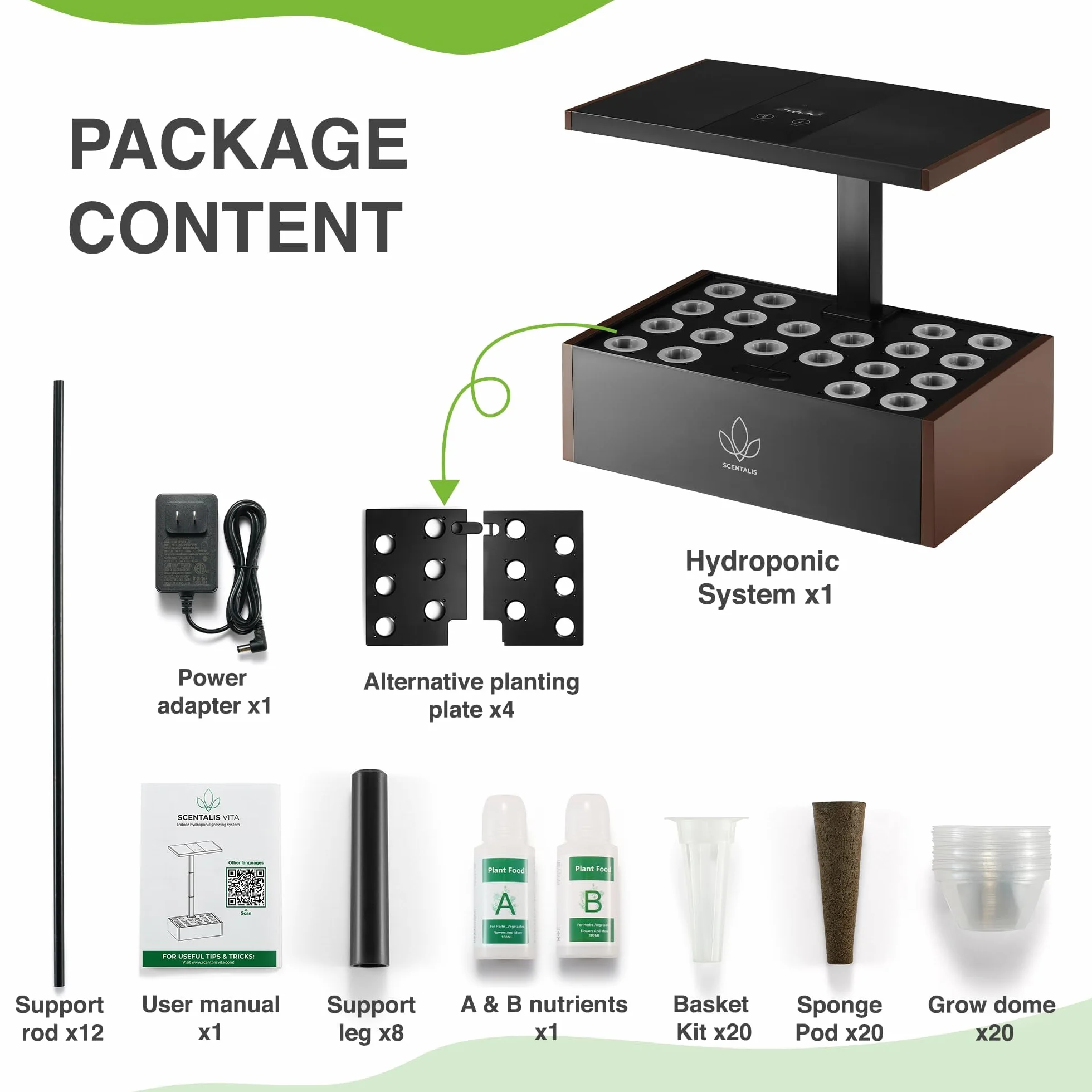 Vita Hydroponic Growing System Kit