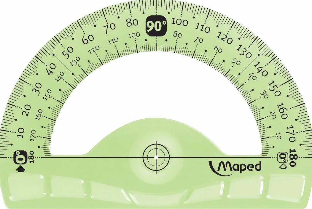 Maped 244180 Kątomierz półkolisty Flex 180 stopni, 120 mm, posortowany kolorystycznie