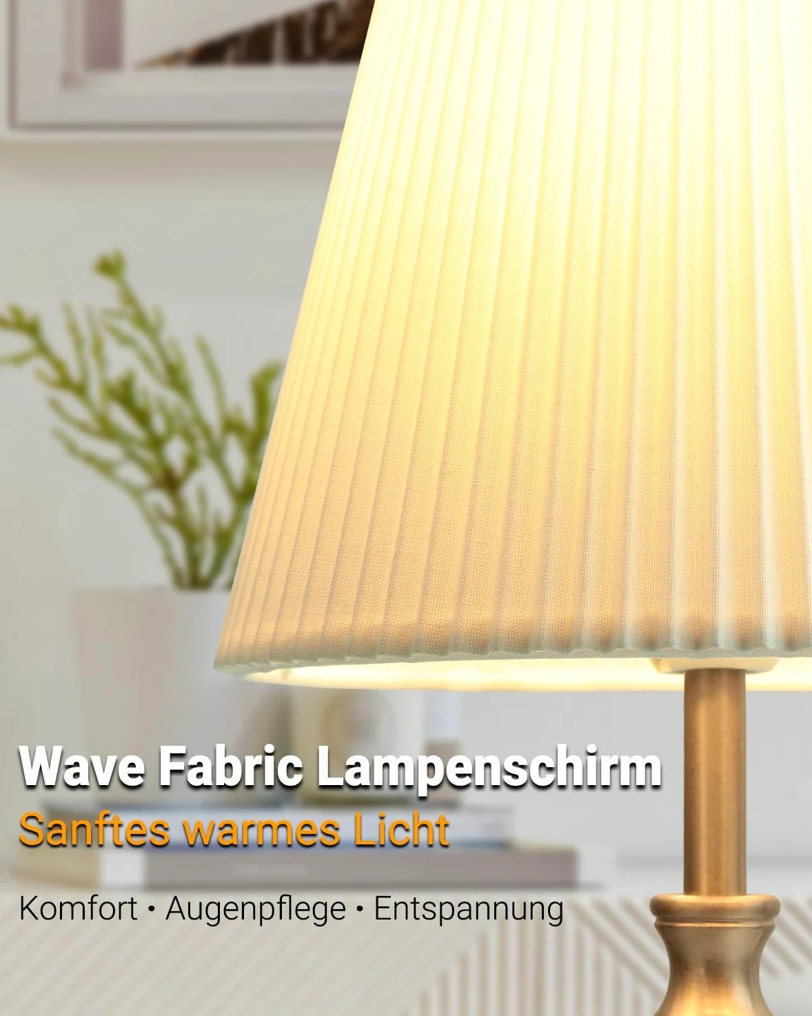 Dotykowa lampka nocna, 31,5 cm ściemnialna sterowanie dotykowe lampa stołowa LED nowoczesna lampa stołowa retro z żarówką do czytania salon pokój dziecięcy klosz z tkaniny do sypialni hotelu
