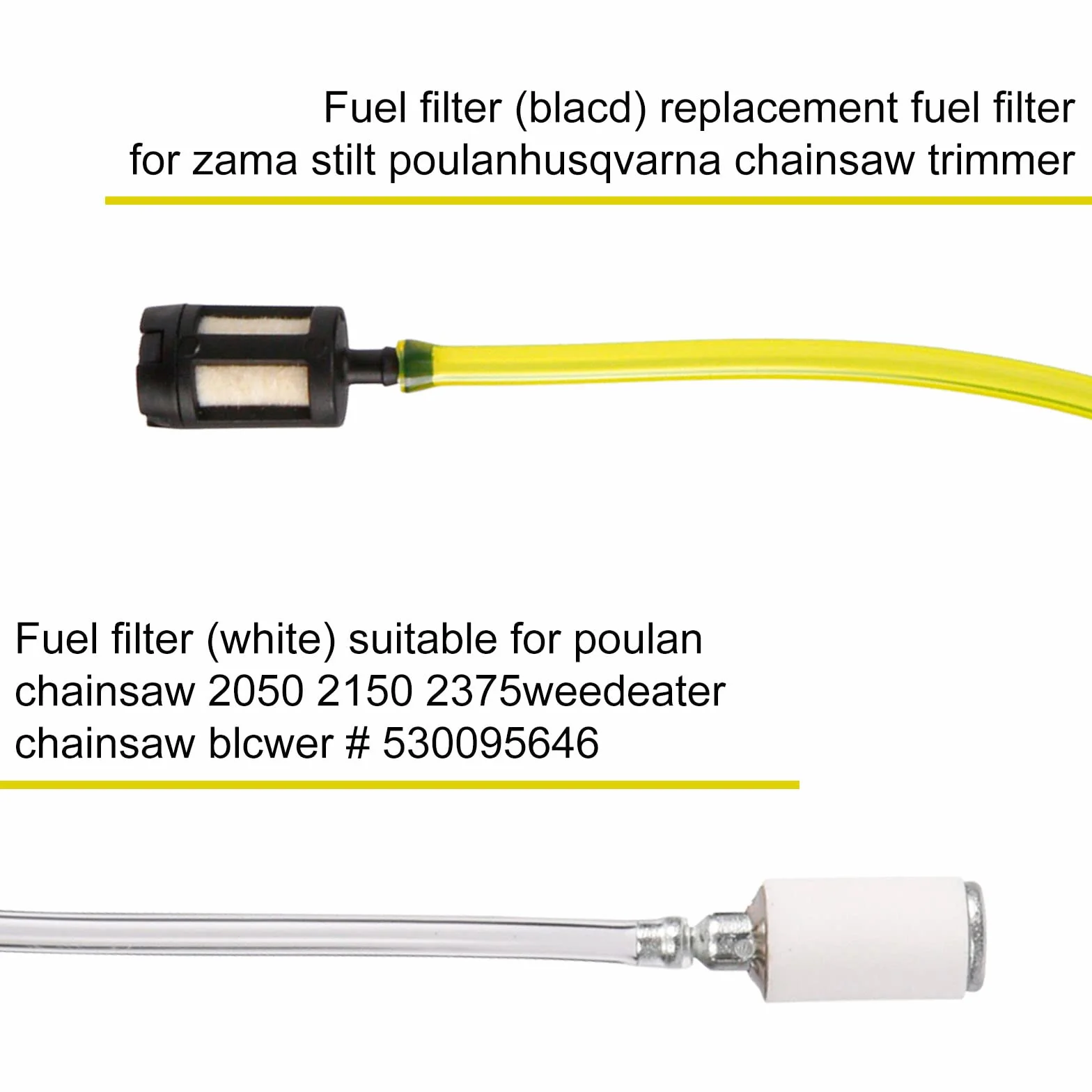GOTRUST Uniwersalny zestaw filtrów benzynowych wąż paliwowy 2,5 mm 3 mm do kosiarki spalinowej podkaszarki