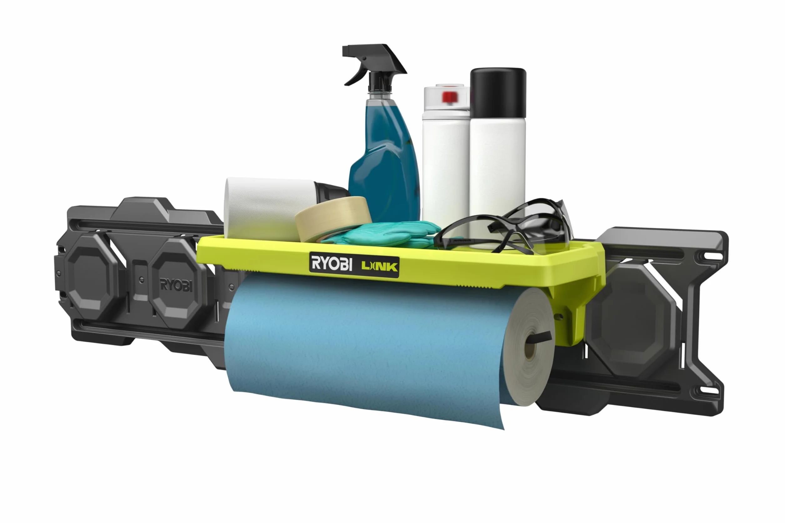 RYOBI - Półka na środki czyszczące - 16 x 37,5 x 12 cm - Maksymalne obciążenie 9 kg - System RYOBI LINK - RSLW403