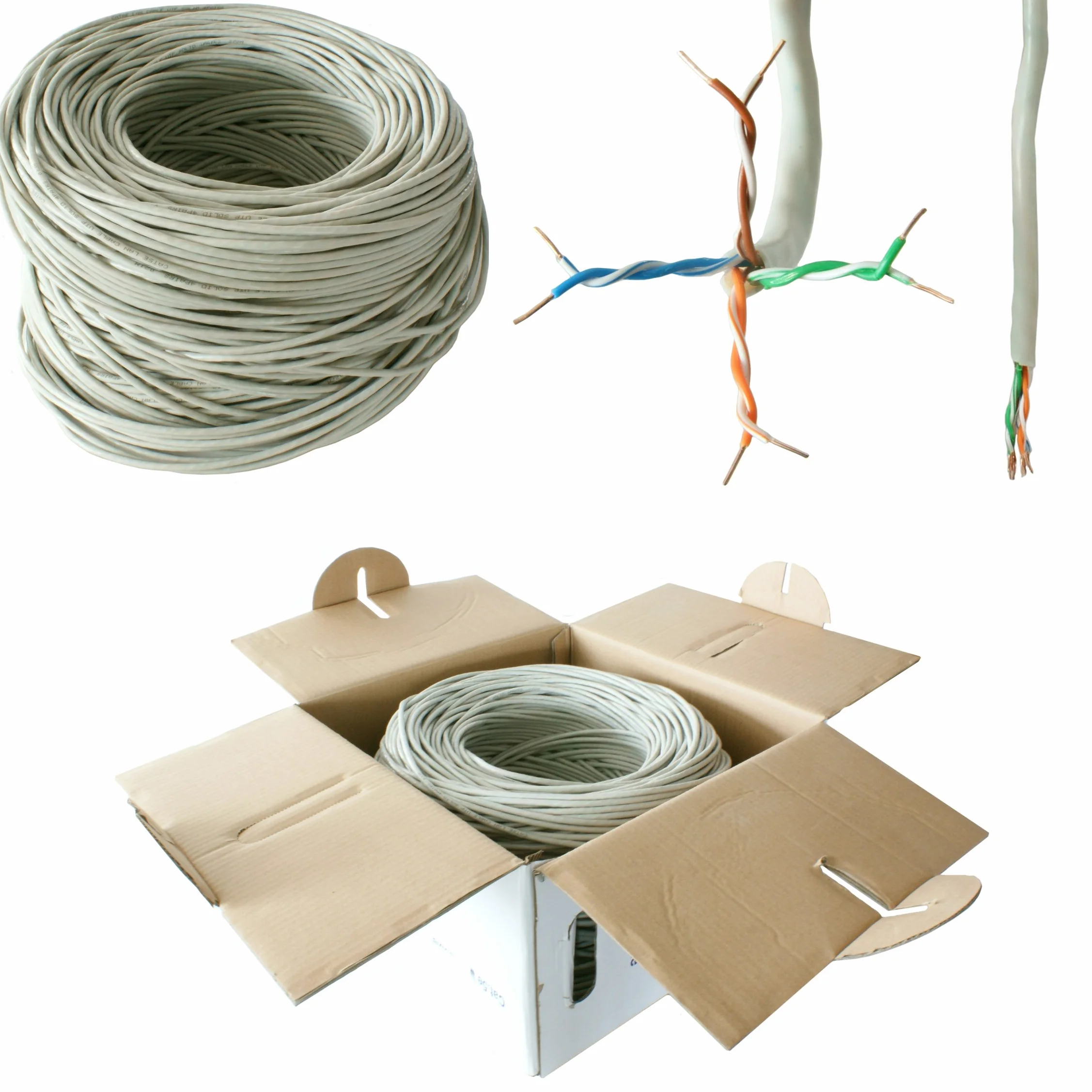 Loops 305 metrów kategoria 5E UTP kabel sieciowy (szary) - CCA