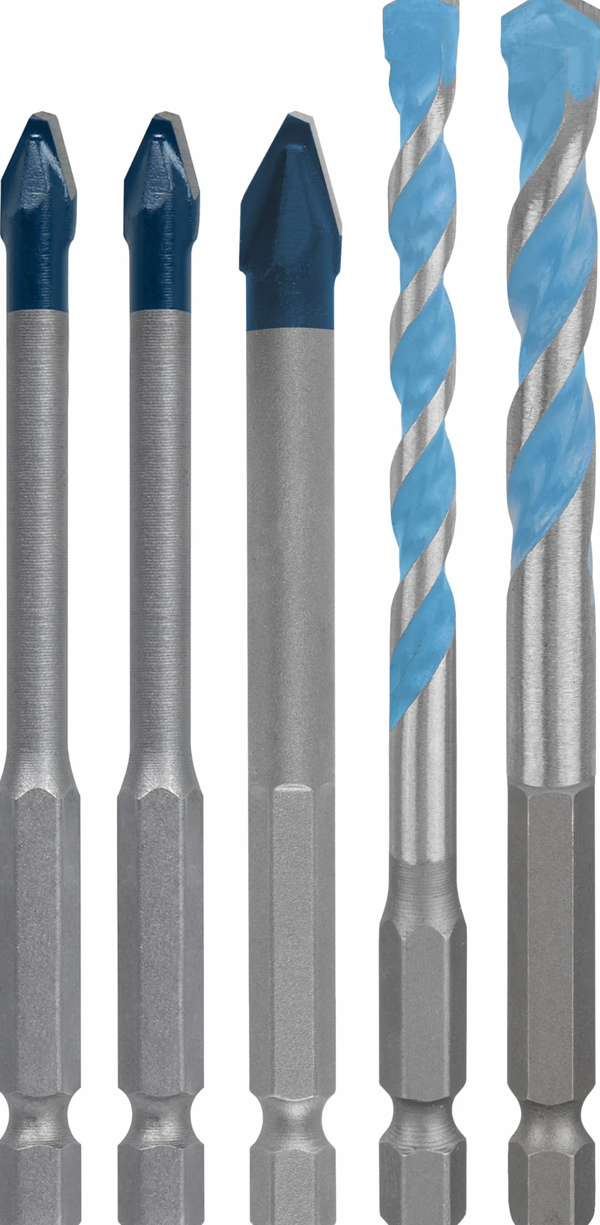 Bosch 5x Zestaw wierteł EXPERT HEX-9 Hard Ceramic i Multi Construction (do Twarde płytki ceramiczne, Miękkie płytki ceramiczne, Ø 6,0, 6,0, 8,0, 6,0, 8,0 mm, Professional Akcesoria Wiertarki)