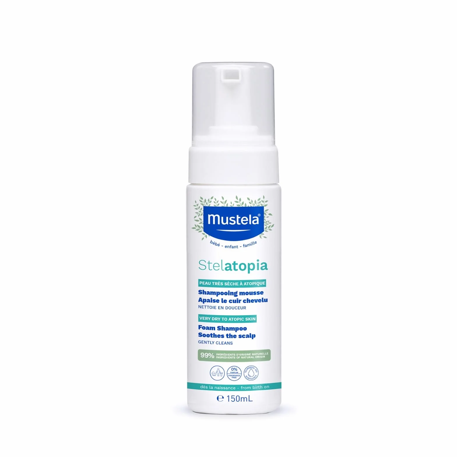 Mustela Stelatopia Szampon, Przezroczysty, 150 ml