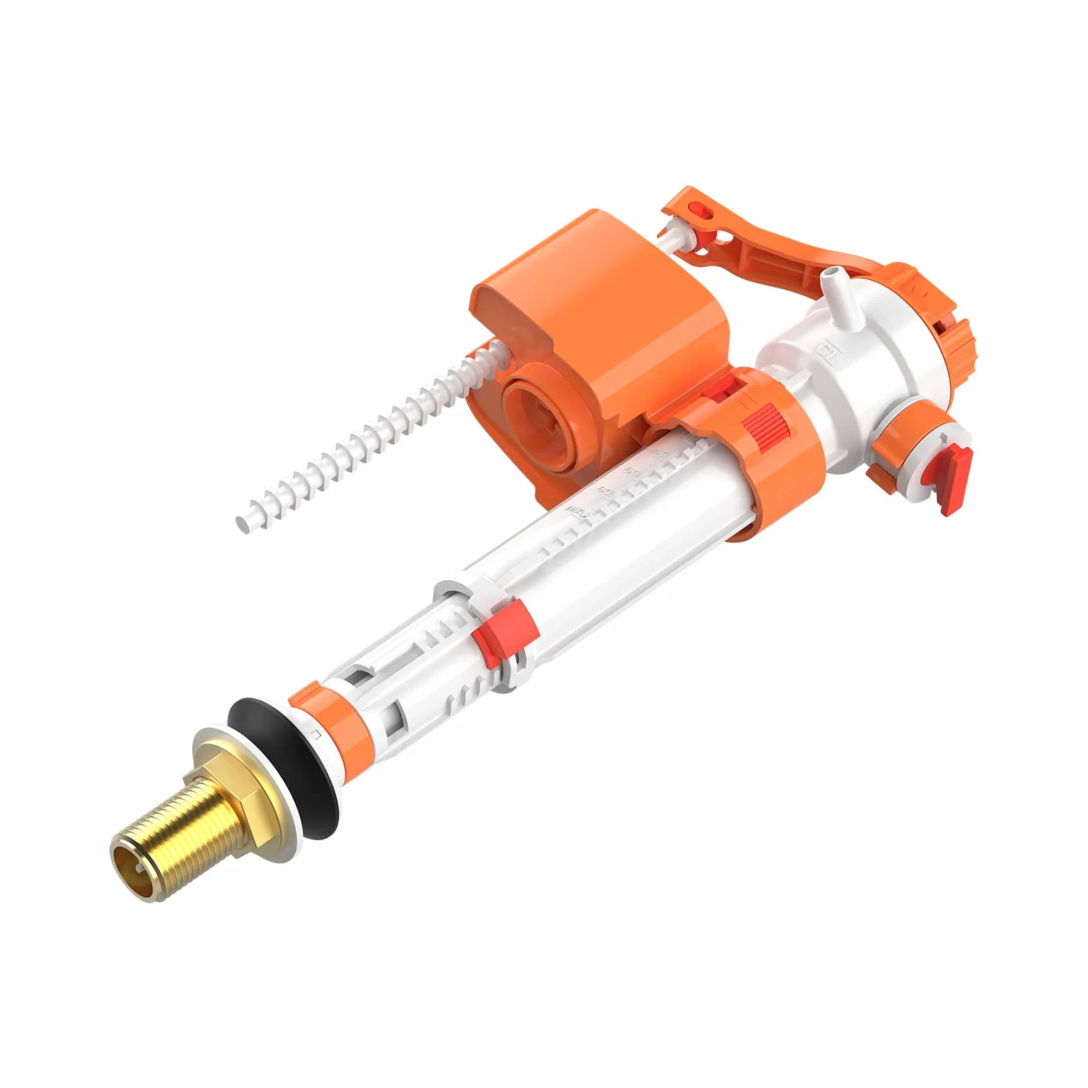 Ibergrif M20521, uniwersalny spłukiwacz toaletowy - mechanizm spłukiwania toalety, wlot wody od dołu/boku, M12/17 (G3/8), zawiera filtr