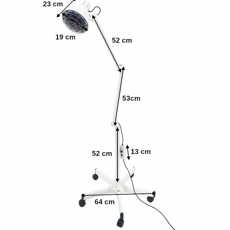 Lampa lecznicza sollux na podczerwień solux terapia czerwonym światłem ciepłem grzewcza rozgrzewająca na statywie