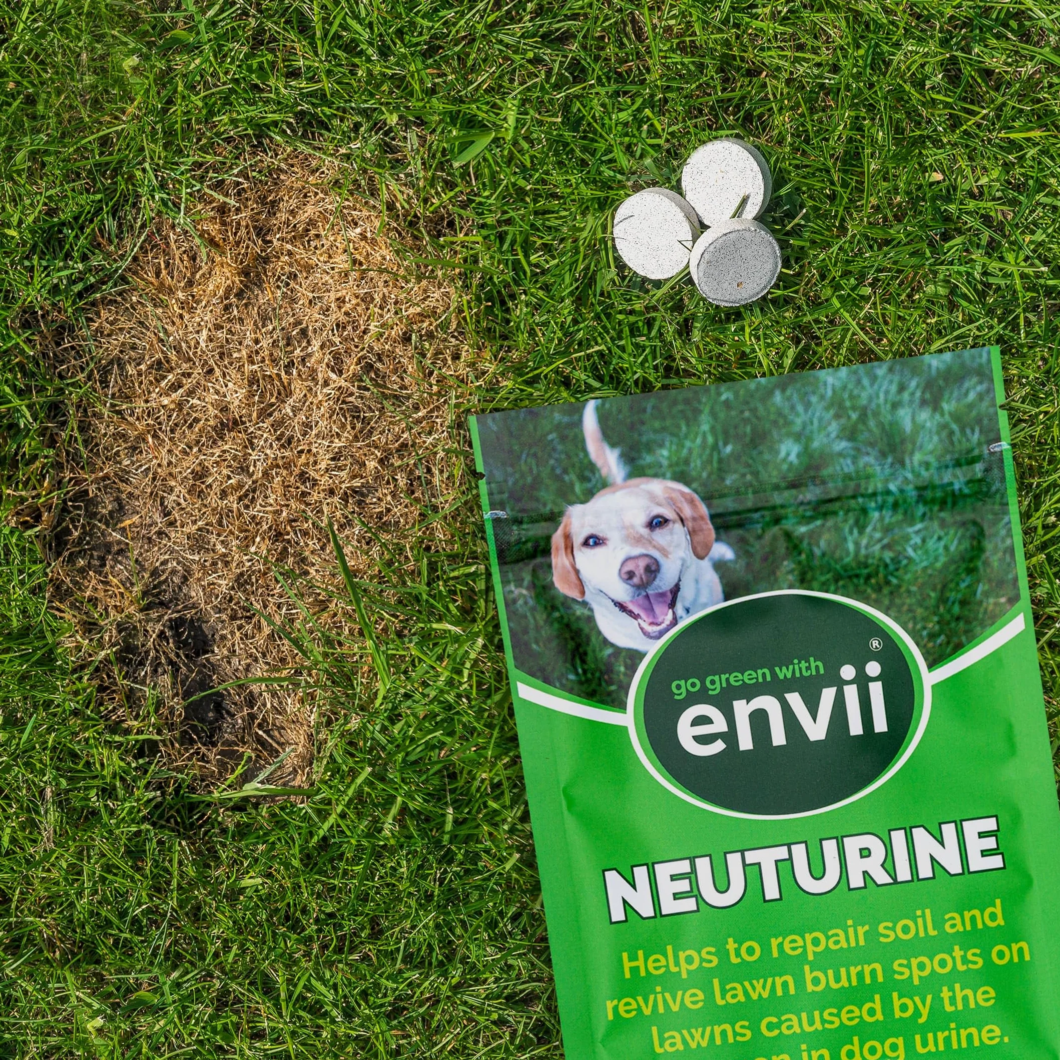 envii Neuturine naturalny neutralizator moczu dla psów do trawników 12 tabletek