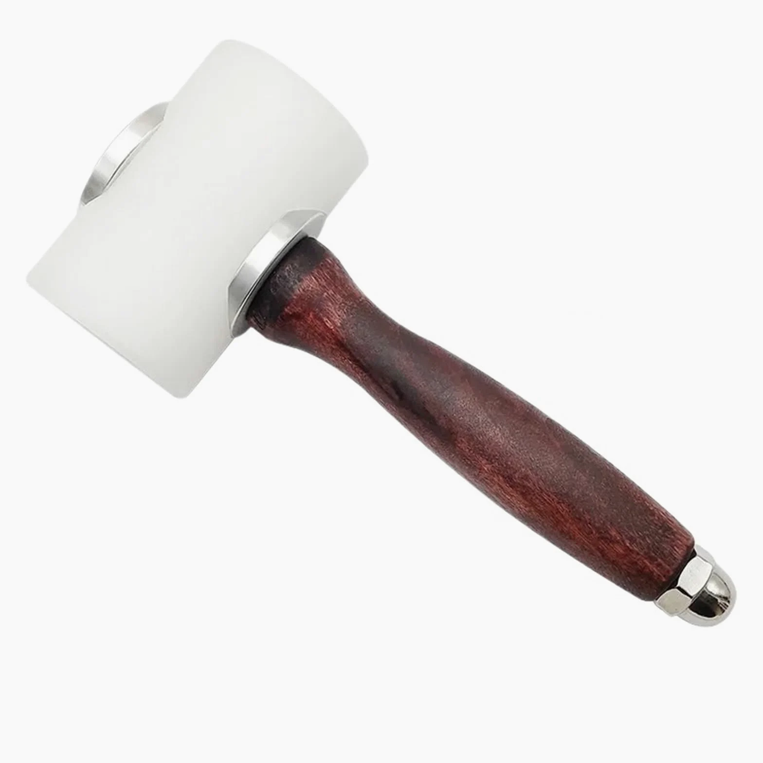 Młotek gumowy, 1 szt. DIY narzędzie do rzeźbienia w skórze młotek drukowania ochrony mebli montaż gumowy nylonowy(Deep Brown)