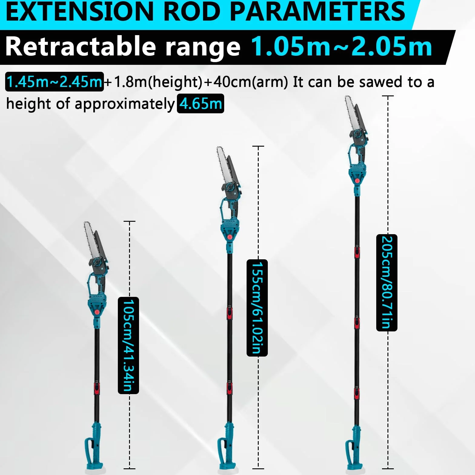 Makita 18V 6-calowa bezszczotkowa piła do gałęzi 2 w 1 z teleskopowym uchwytem