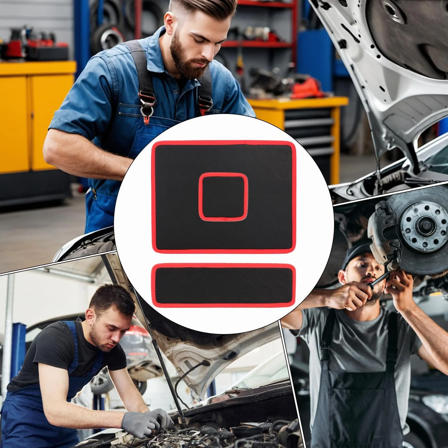 Magnetyczna mata narzędziowa - 3 sztuki magnetyczna mata narzędziowa | elastyczny i antypoślizgowy organizer części, do domu garażu DIY naprawa mechaników elektryków śrubokręt