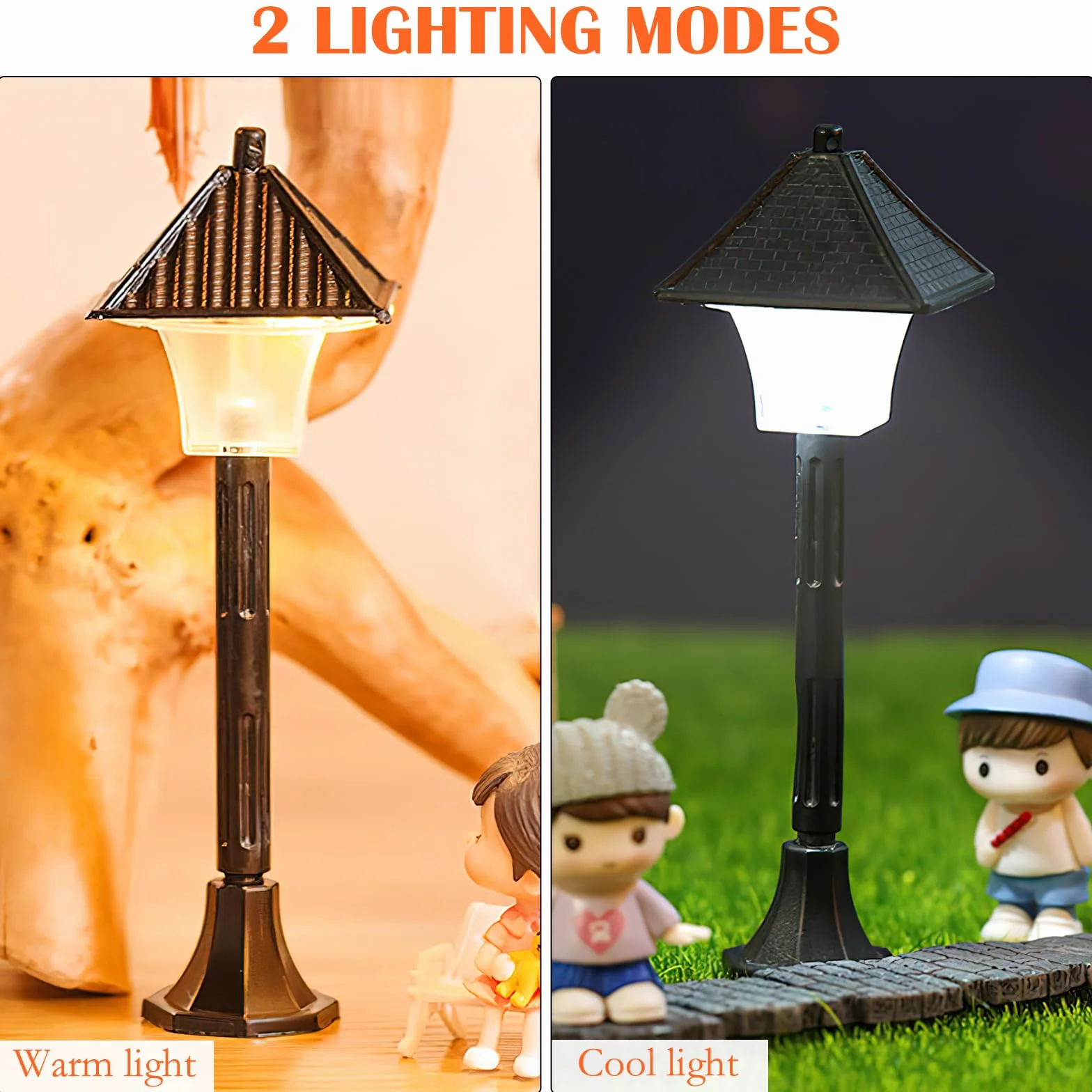 DAWRIS Miniaturowa latarnia, mini ogród, będzie świecił się światłem, model Making Fairy, miniaturowe meble, meble ogrodowe, szklarnia, akcesoria, miniaturowe akcesoria do ogrodu, miniaturowa