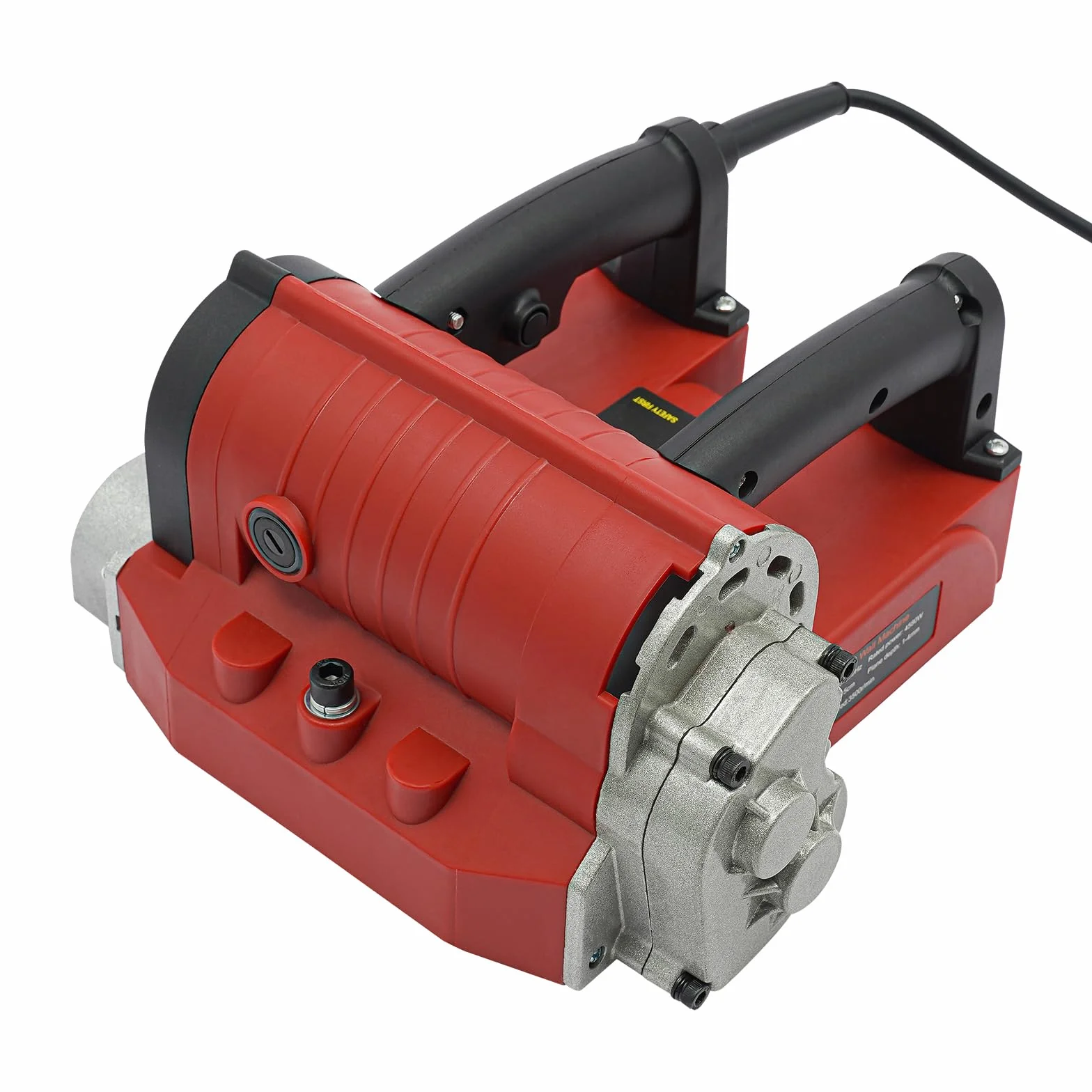Szlifierka do betonu, 4580 W, elektryczna strugarka ścienna z 2 uchwytami, szerokość strugania 3500 obr./min 15 cm, regulowana głębokość strugania 1-4 mm, do ścian, sufitów i podłóg