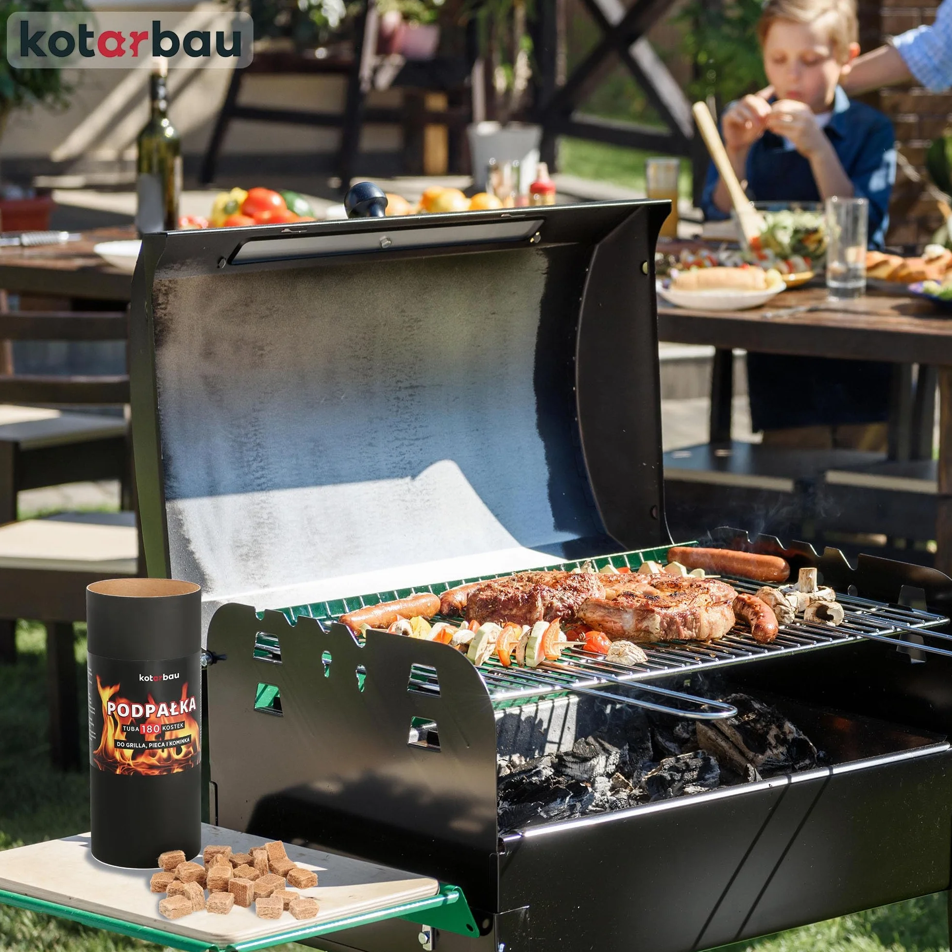 KOTARBAU® Rozpałka do Pieca - Podpałka do Grilla Kominka - Kostki - Zestaw 360 SZT