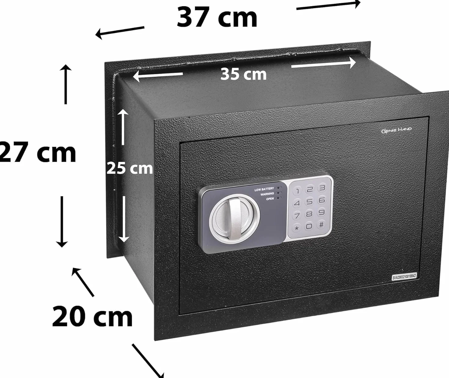 Elektroniczny klucz sejf ścienny (Średni)