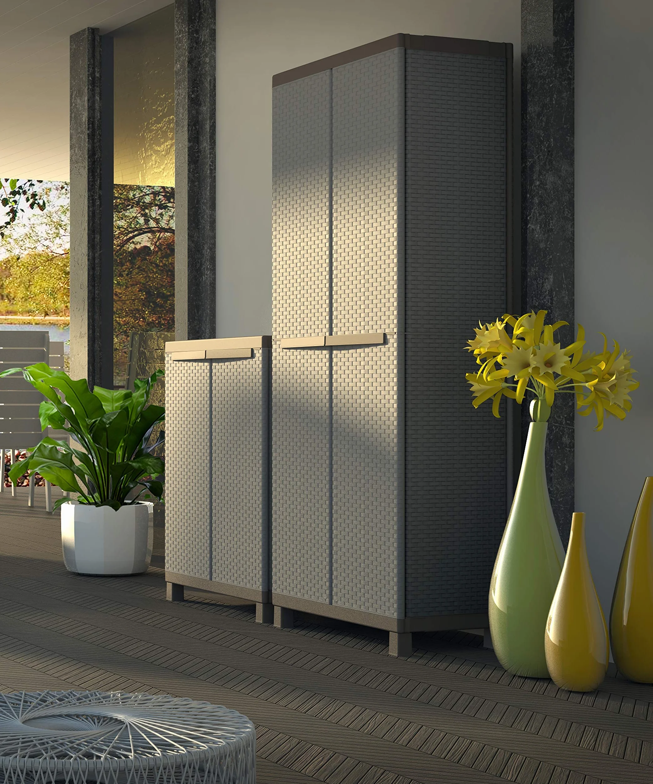 Terry C-rattan 680 szafka 2 drzwi 1 półka 68 x 39 x 91,5 cm