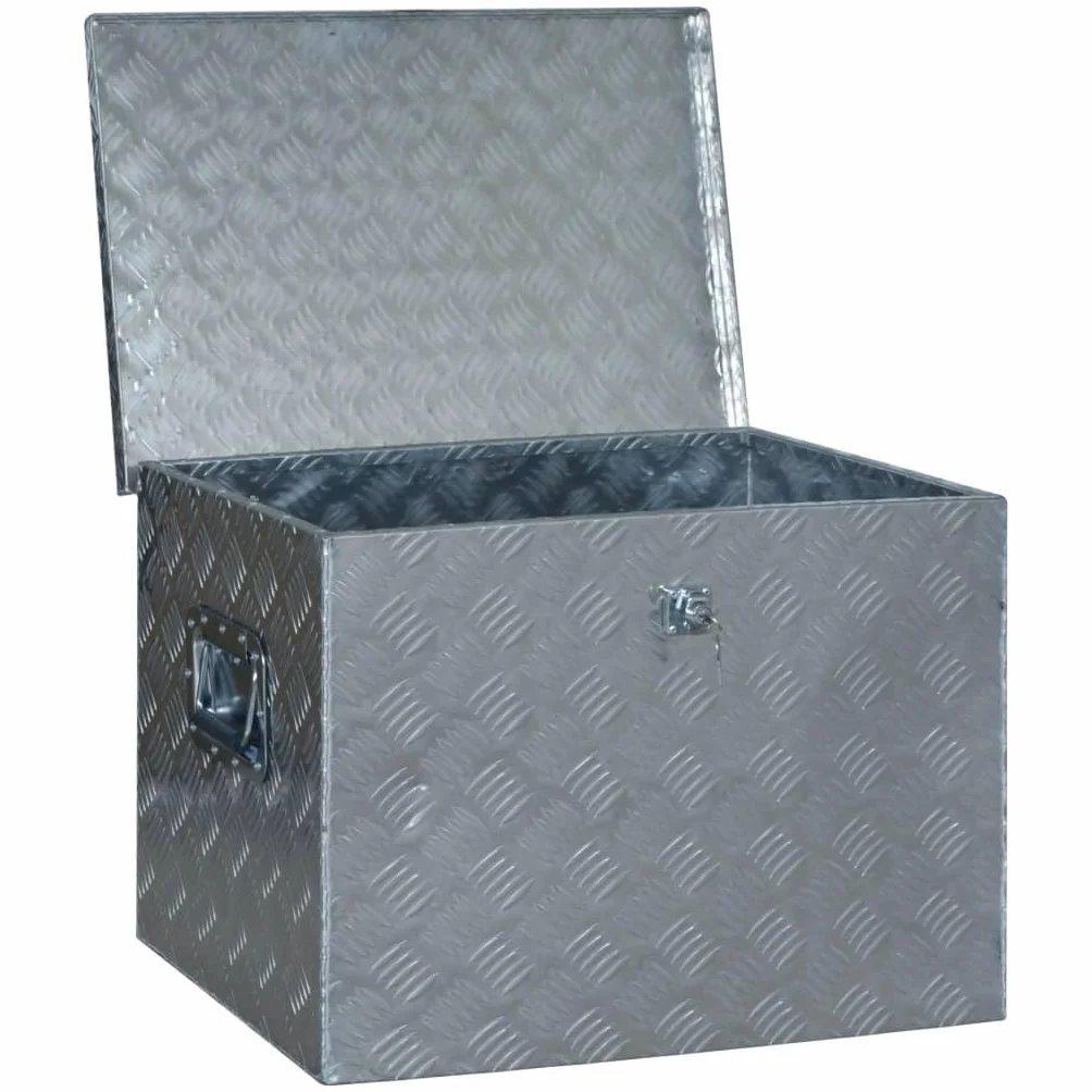 vidaXL Aluminiowa skrzynia, 610 x 430 x 455 mm, srebrna