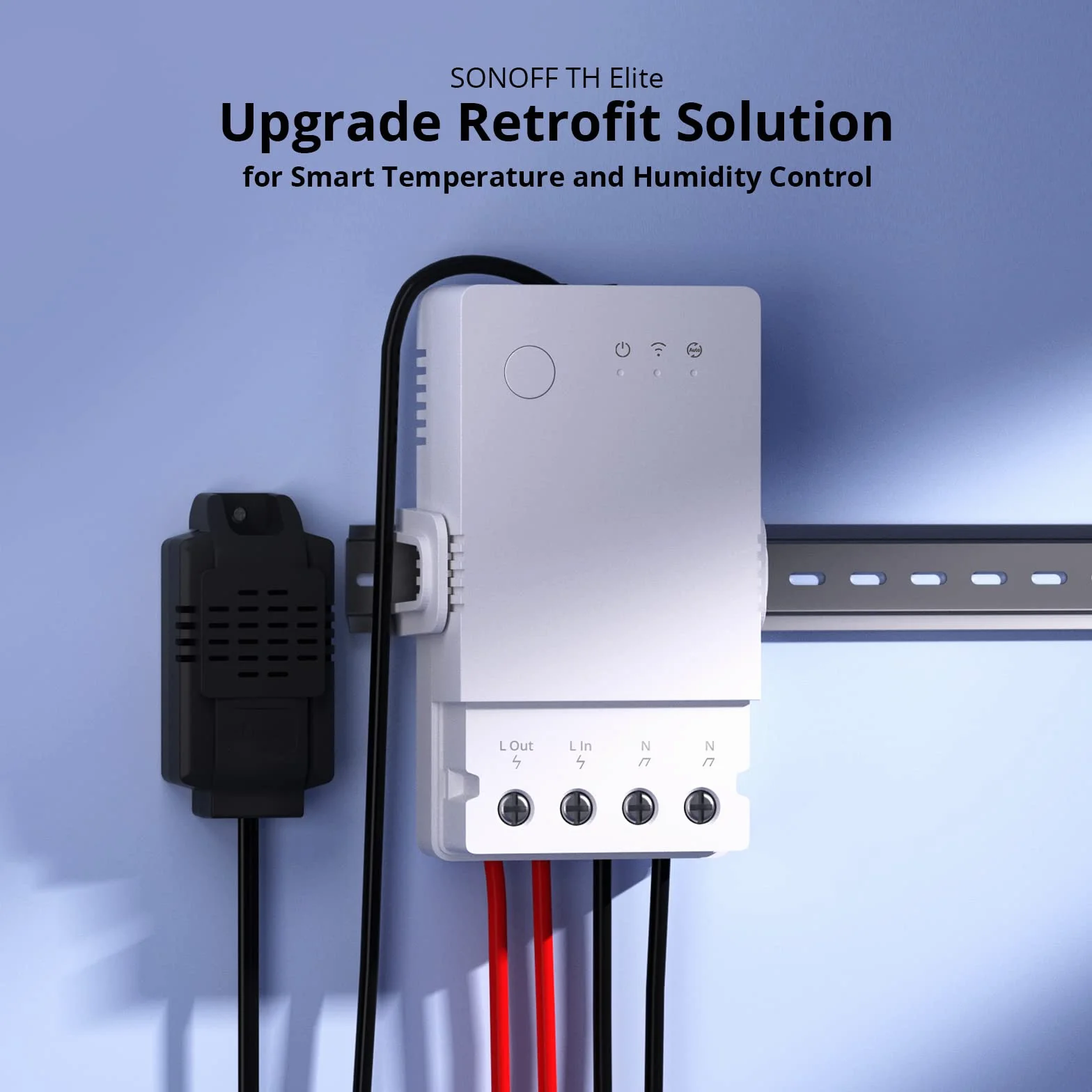 SONOFF TH Origin 16A Bezprzewodowy przełącznik WiFi z czujnikiem temperatury i wilgotności, termostatem, regulatorami temperatury kompatybilny z Alexa/Google/IFTTT