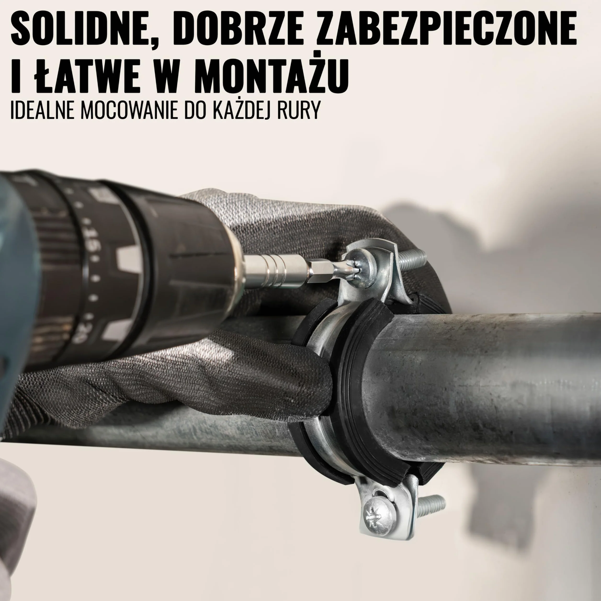 Poppstar 2 zaciski śrubowe ze stali szlachetnej W4 do rur (zakres zacisku 20-25 mm, 1/2", śruba M8*82), ze śrubami i kołkami rozporowymi