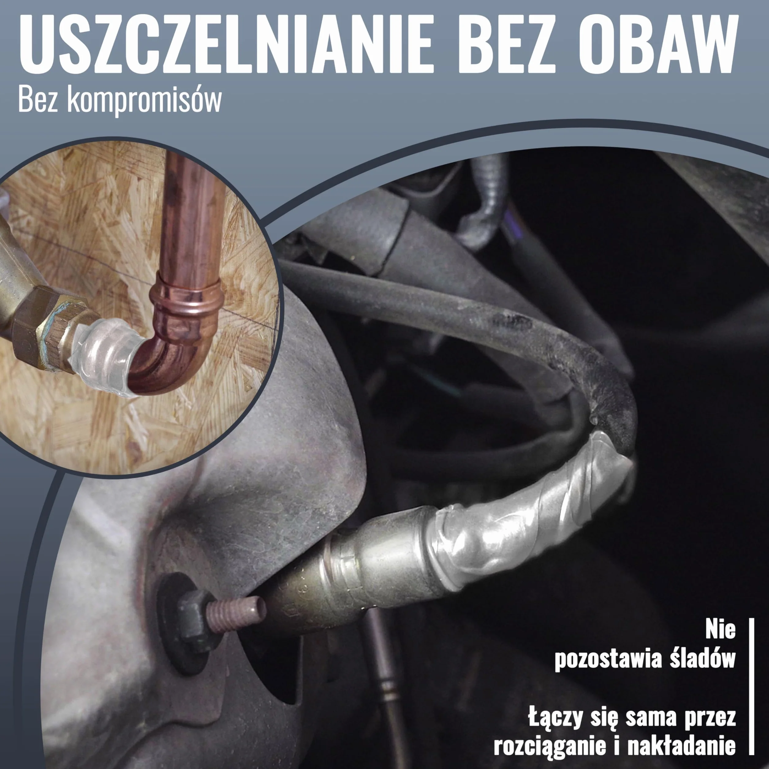 Poppstar samowulkanizująca taśma silikonowa, 3 m x 25 mm, izolacyjna i uszczelniająca (woda, powietrze), przezroczysta, 1 rolka