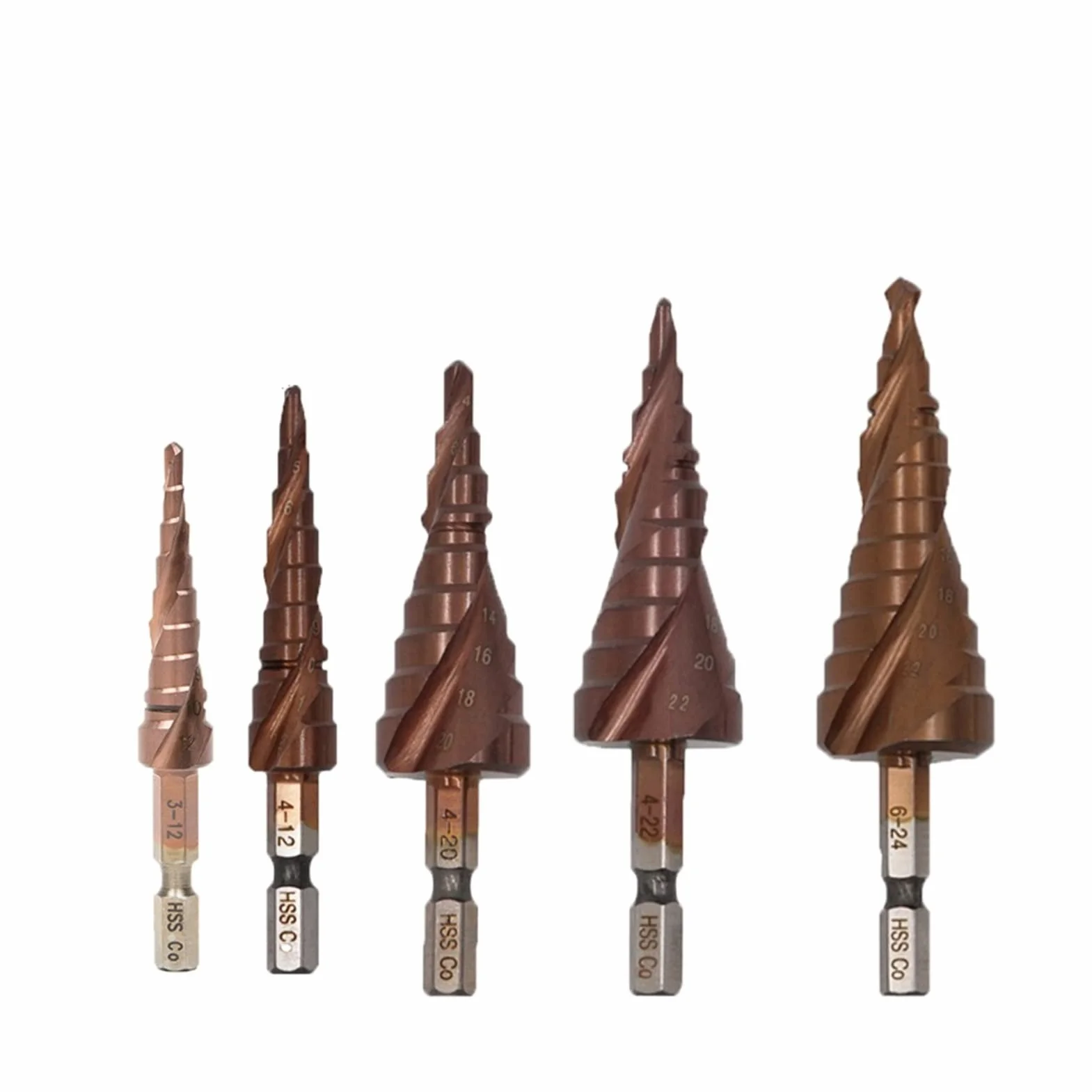 Wiertła do cięcia Wiertło kręte 1,5-12 mm HSS Pistolet powlekany tytanem Wiertło do wycinania otworów Zestaw wierteł do drewna i metalu (Kolor: 13 szt. 2 12 mm) (6)
