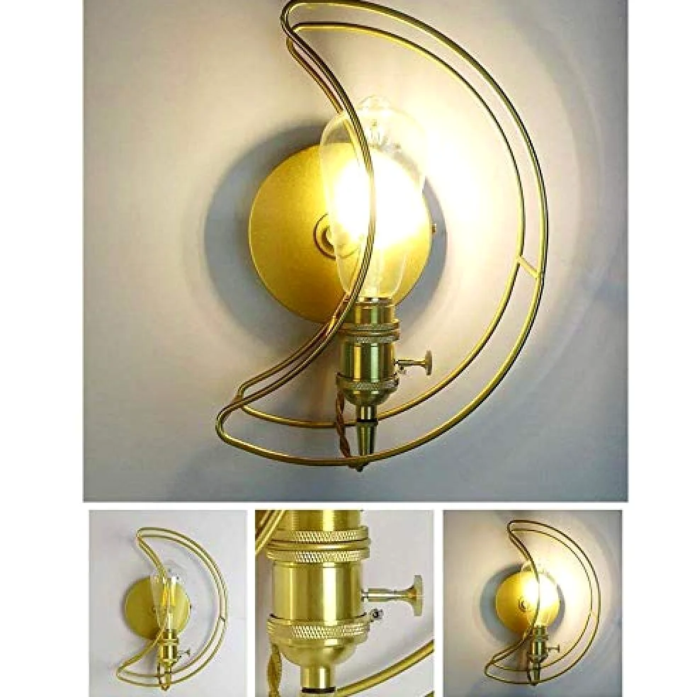 Dekoracje ścienne lampy ścienne, mosiądz kuty żelazny gwiazda księżyc salon sypialnia przy łóżku ściana balkon schody rodzina światło ścienne lampa ścienna