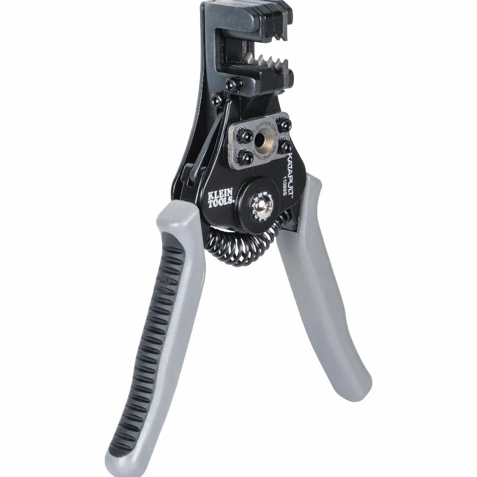 Klein Tools 11069S automatyczny ściągacz przewodów solarnych, precyzyjne ściąganie izolacji dla 6 do 12 AWG litych i 8 do 14 AWG PV elektryczny drut skręcony