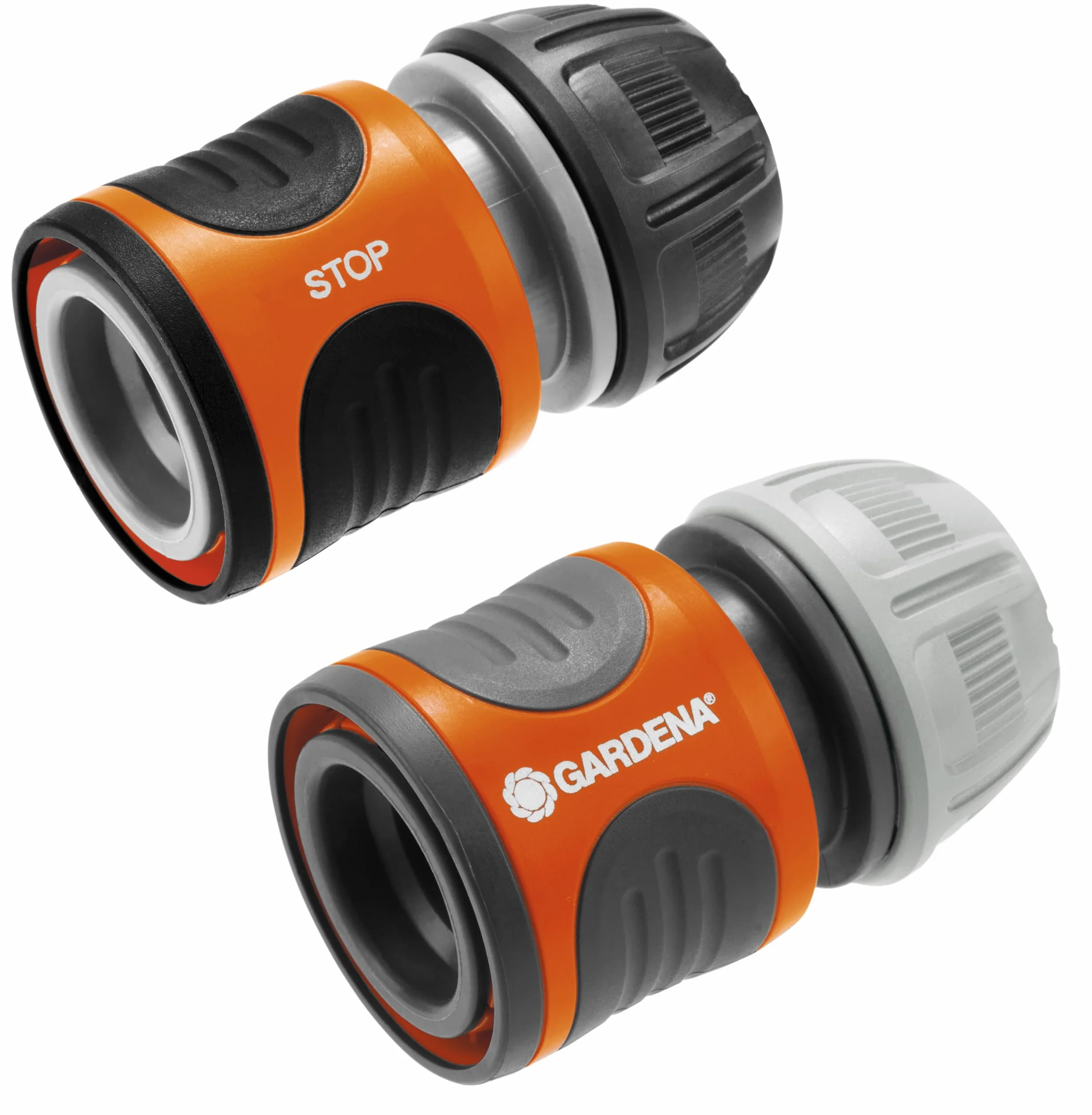 Gardena zestaw złączek węża 13 i 15 mm (1/2 cala i 5/8 cala): Do wylotu i końcówki węża, przyłącze pasujące do wszystkich części OGS, z ochroną przed promieniowaniem UV i mrozem (18279-20)