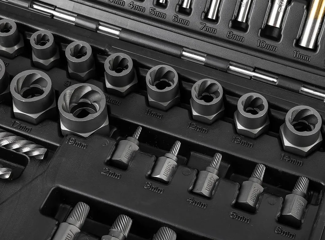 NEO TOOLS 40-częściowy zestaw wykrętaków śrubowych: CRV/CRMO/S2, wiertło do metalu, klucze nasadowe, nadają się do wkrętarki udarowej, wytrzymała walizka, idealna do warsztatu i majsterkowiczów