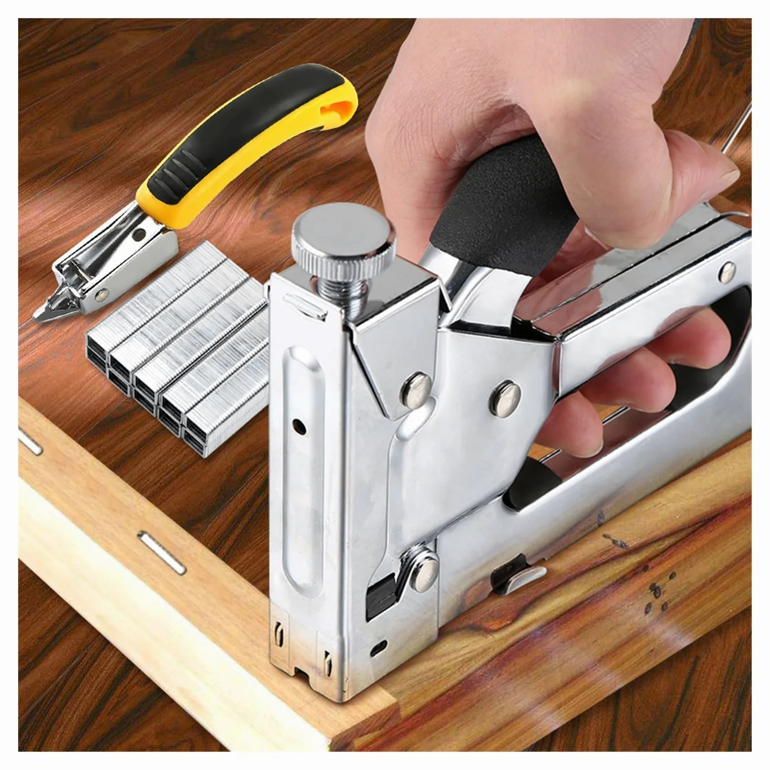 Pneumatyczny pistolet do gwoździ 3 w 1 Drzwi narzędzi do druku/T/u Typ Heavy Duty Instrukcja Tapicerka Narzędzia drewniane Meble majsterkowanie Dom Ergonomiczny i lekki