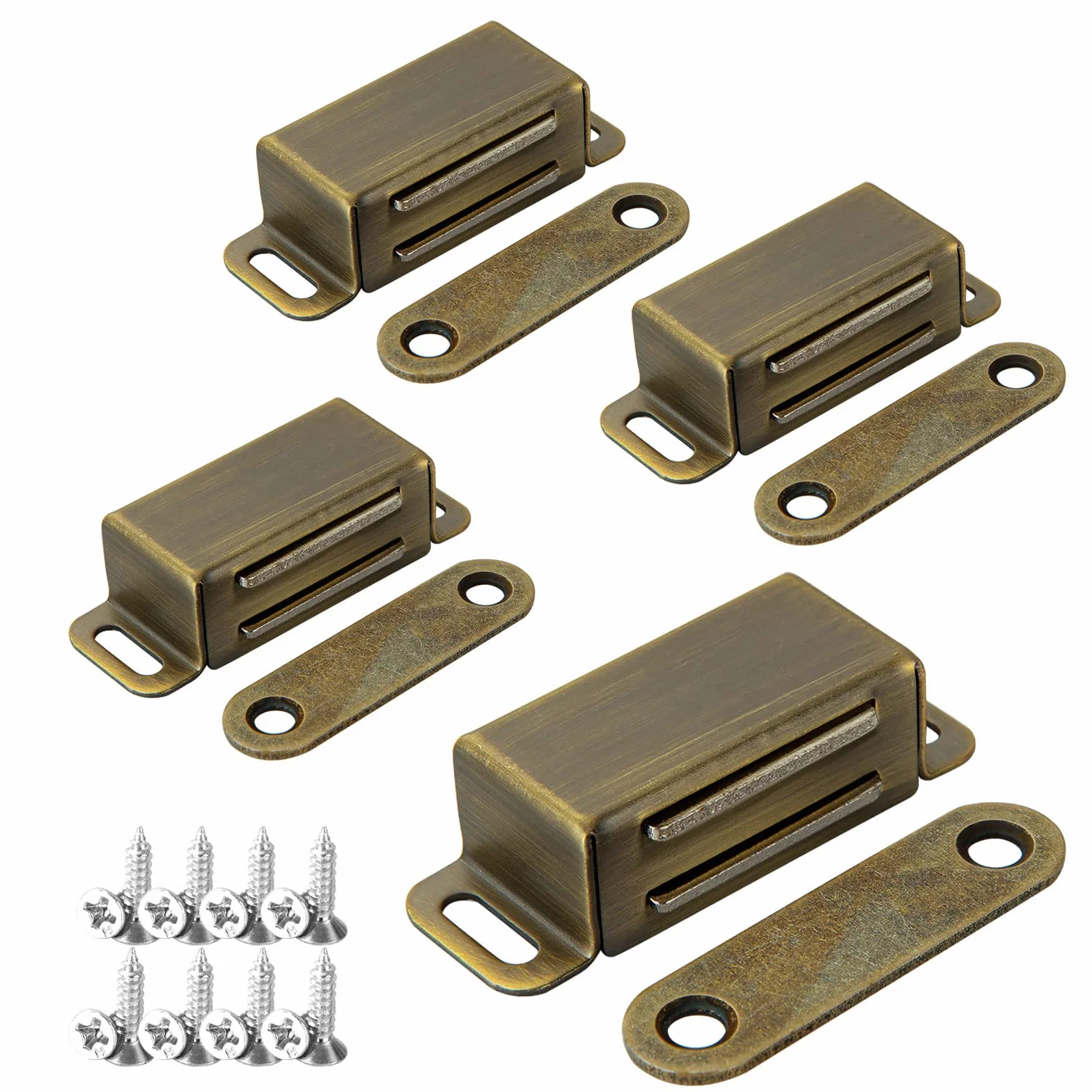 ASelected Szafka 4-pak 8 kg silny magnetyczny zatrzask do drzwi, brąz