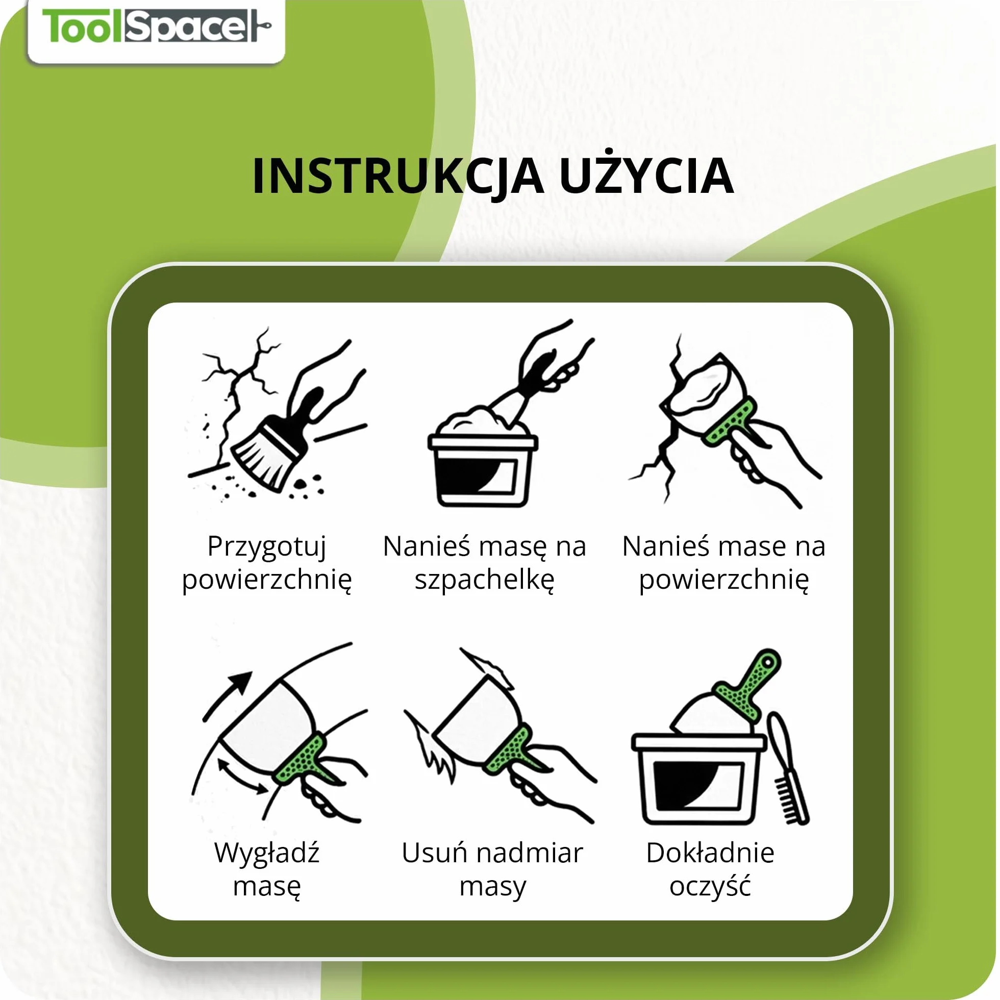 ToolSpace Szpachelka Japońska Elastyczna Zestaw 4 Sztuki Stal Nierdzewna 50 80 100 120 Mm Do Gładzi Szpachlowania Wykończenia Ścian 150 200 Mm Profesjonalny Komplet
