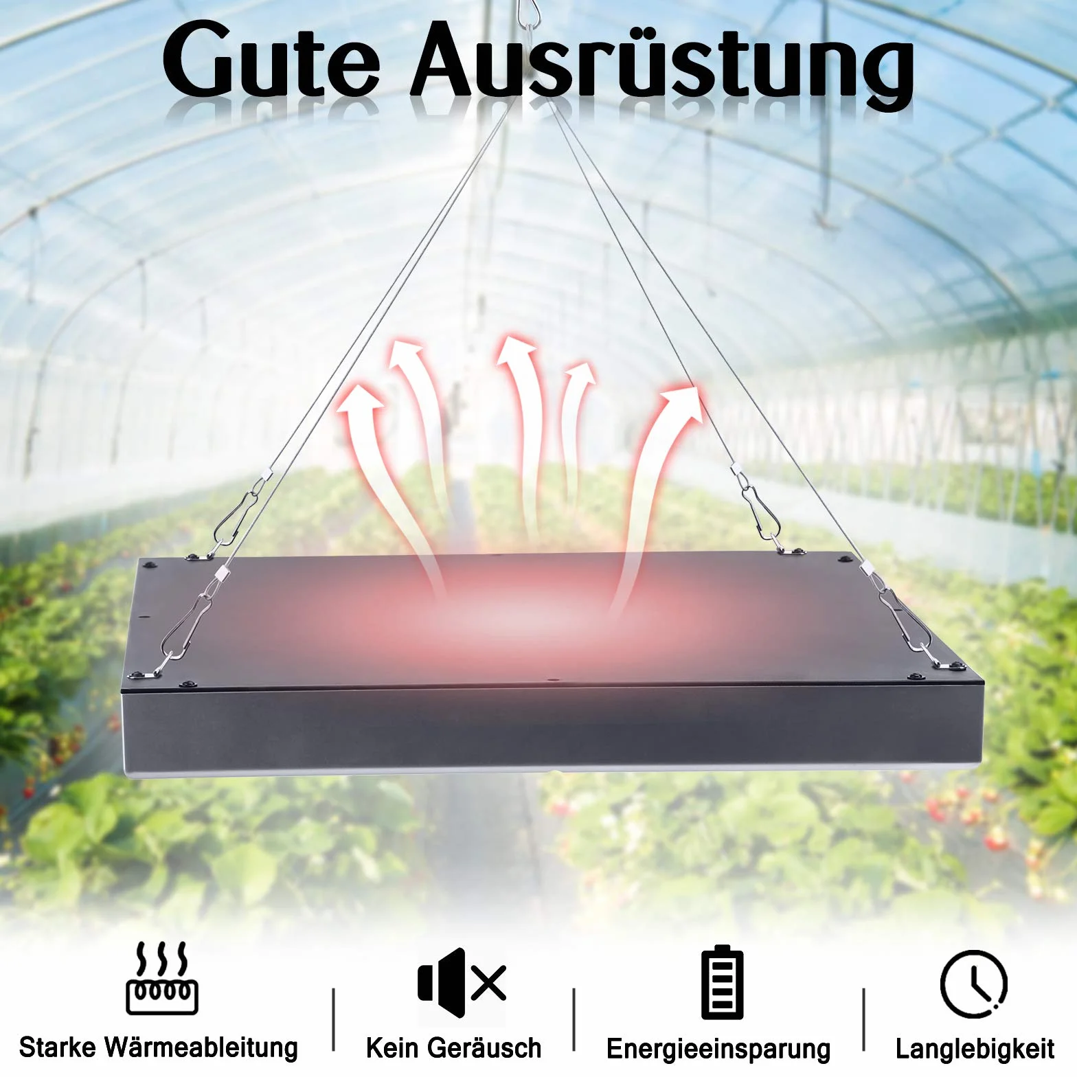 ACXIN Lampa LED do uprawy roślin, 45 W, 225 diod LED, pełne spektrum światła, do uprawy roślin pokojowych