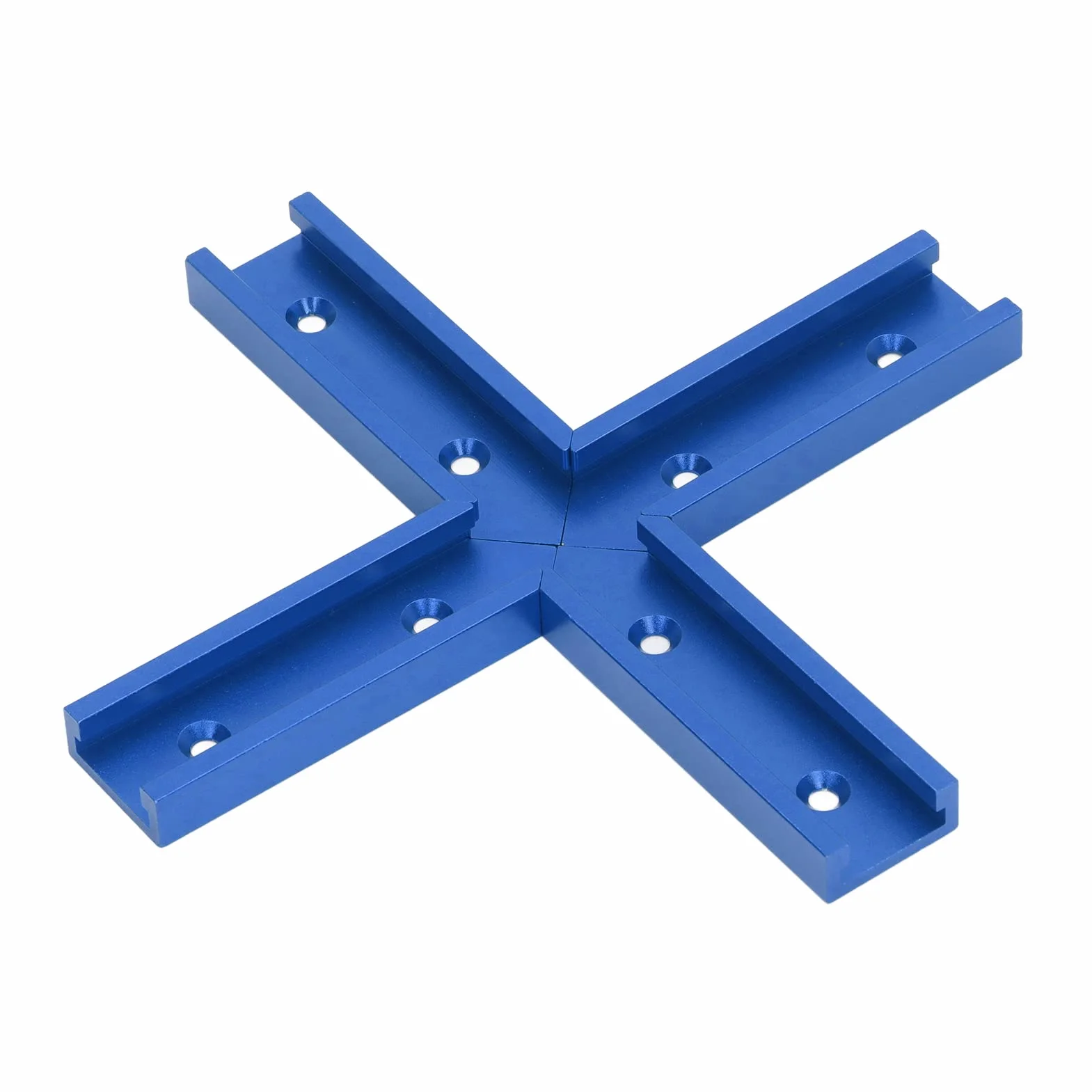 Złącze T Track , 4 szt., łatwy montaż, długość 100 mm, stabilne przesuwne złącza z gniazdem T, stop aluminium do cięcia (niebieski),Kompleksowy zestaw narzędzi