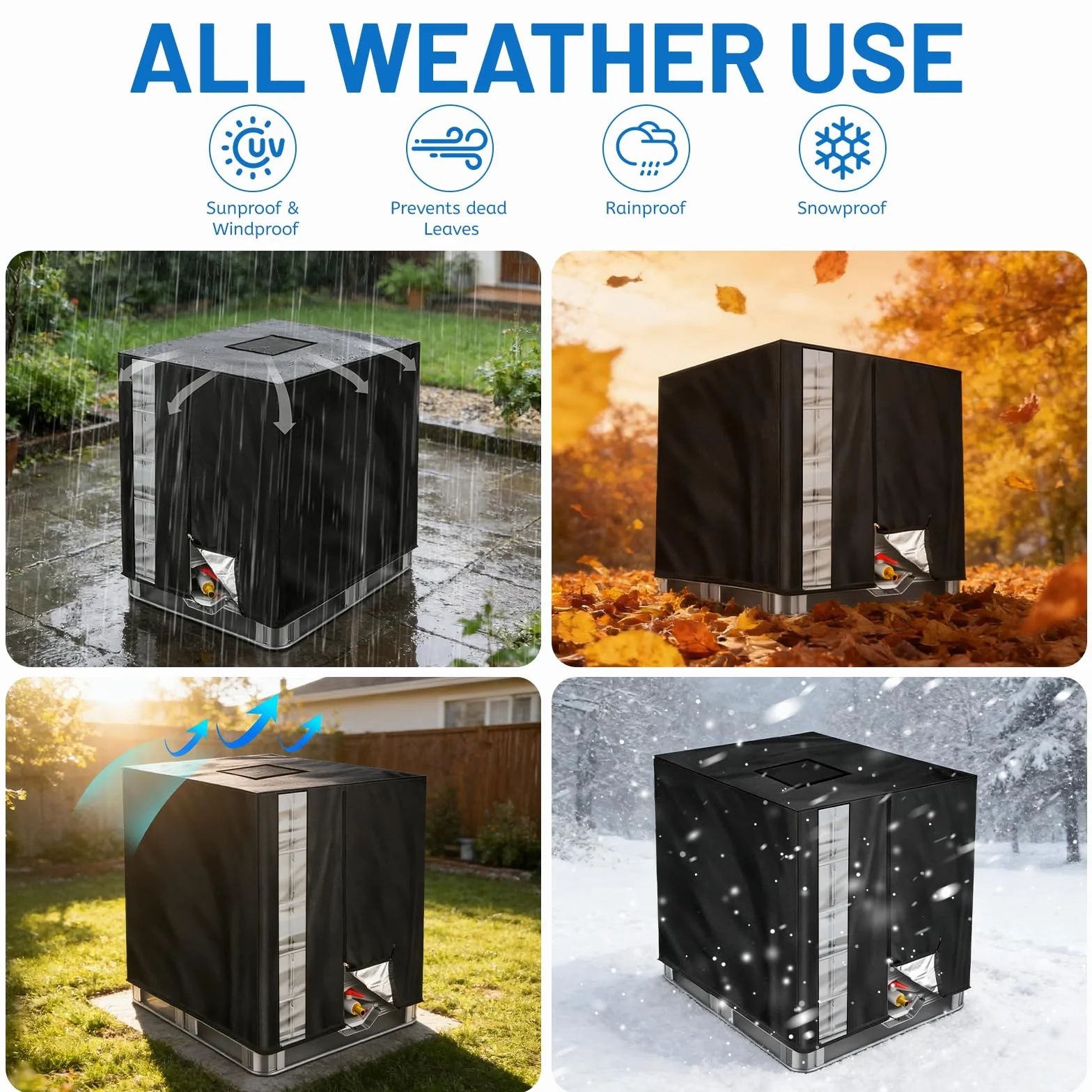 Osłona zbiornika IBC 1000 l wodoszczelna plandeka UV