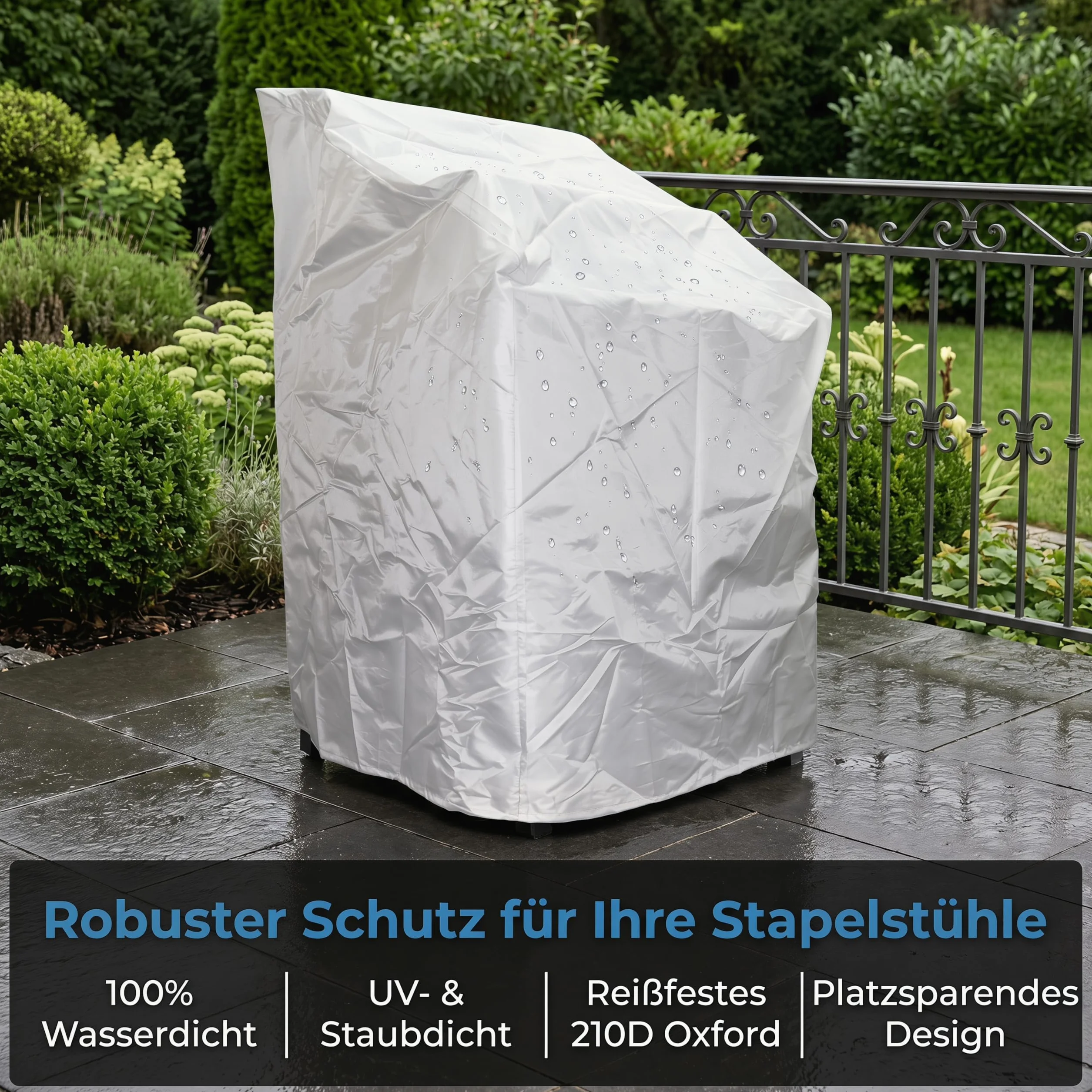 Pokrowiec na krzesło ogrodowe 210D Oxford Poliester wodoodporny odporny na UV 70x70x80/120 cm