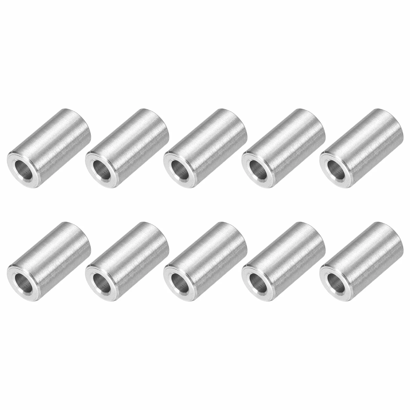 QUARKZMAN 10 sztuk tulejek dystansowych ze stali nierdzewnej, 5mm ID x 10mm OD x 18mm dł., stal nierdzewna 304, okrągłe tulejki dystansowe bez gwintu do śrub 3/16" lub M5