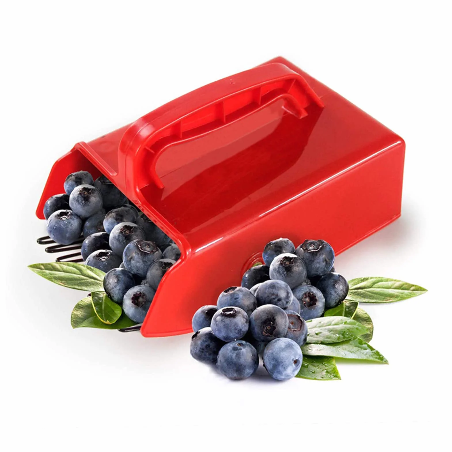Zbieracz Jagód z Metalowym Grzebieniem, Plastikowa łyżka do Zbierania Jagód z Ergonomicznym Uchwytem, ​​grabie do Zbierania dla łatwiejszego Zbierania Jagód, łatwiejsza łyżka do