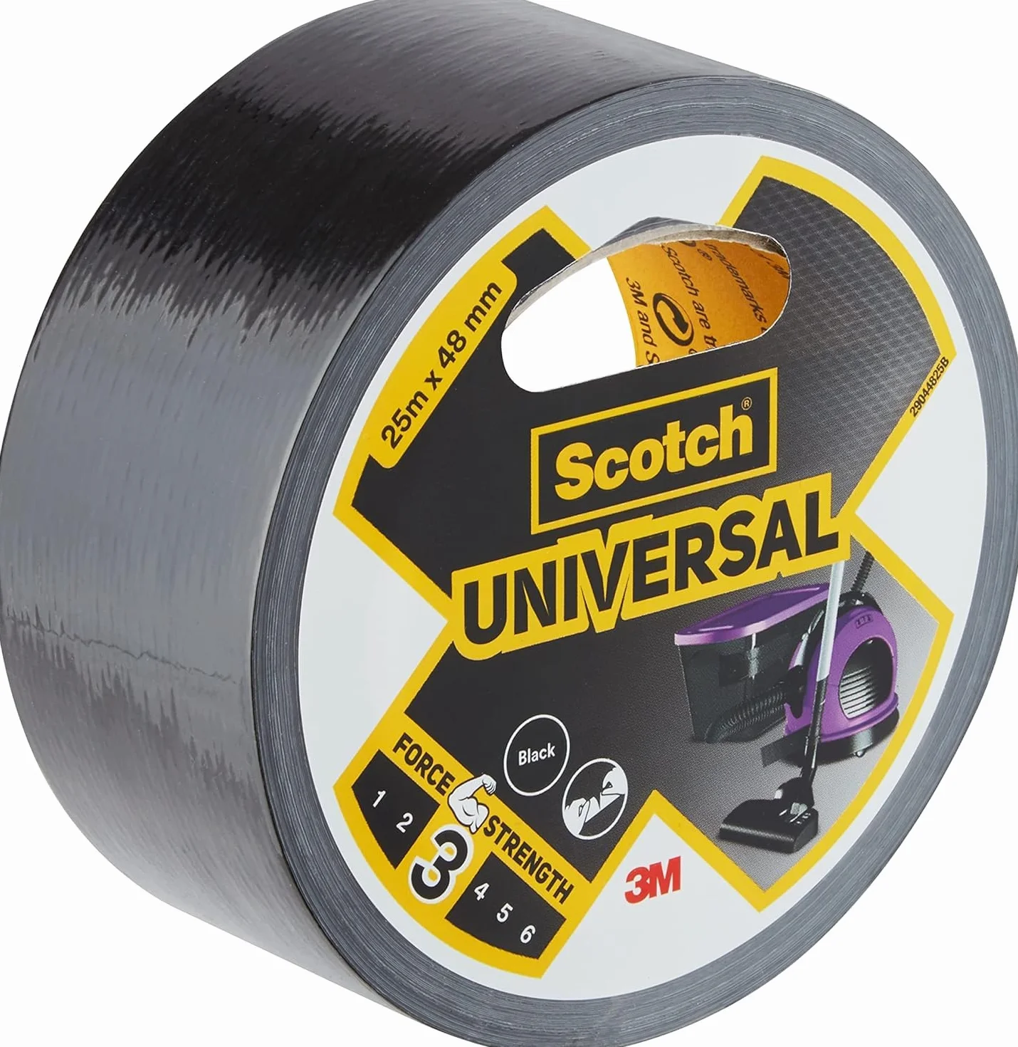 Scotch Taśma naprawcza, UNIWERSAL, czarna - 1 rolka, 25 m x 48 mm - do użytku wewnętrznego, mocny klej, mocna i wodoodporna