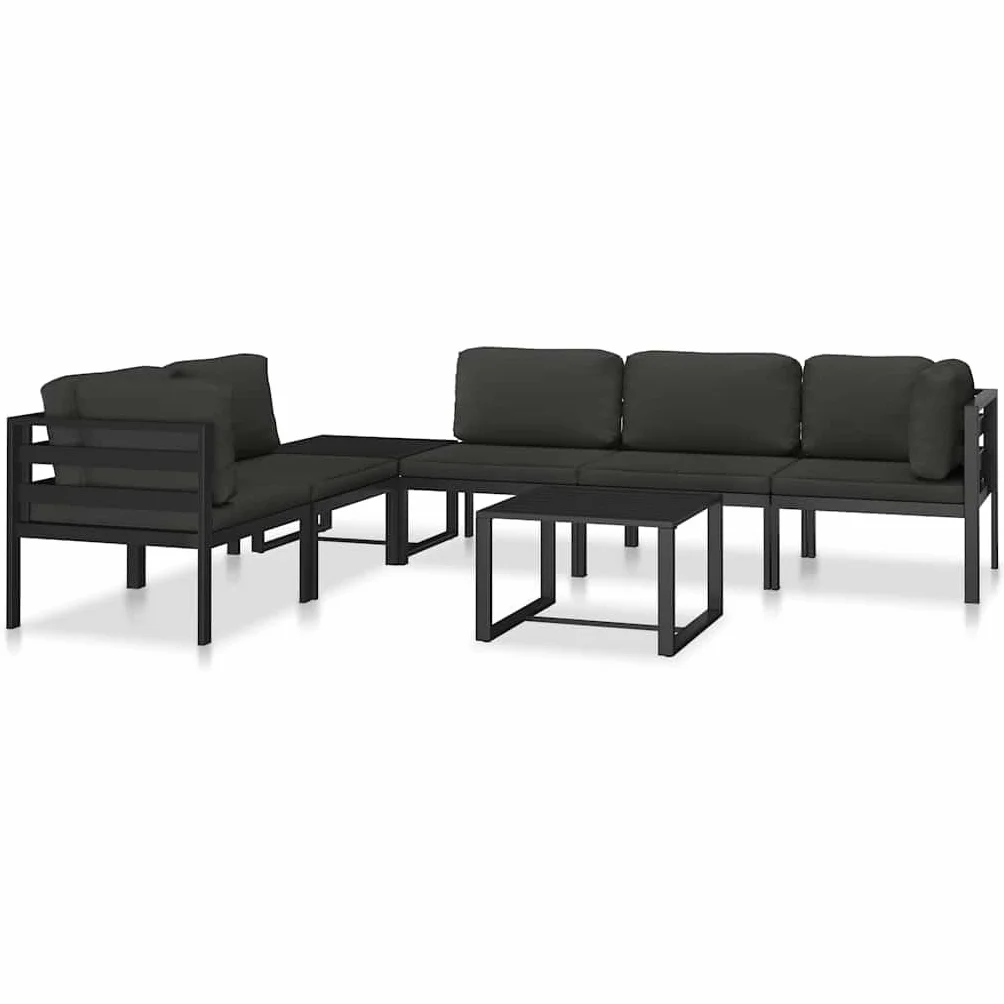 vidaXL Stolik kawowy aluminiowy antracytowy