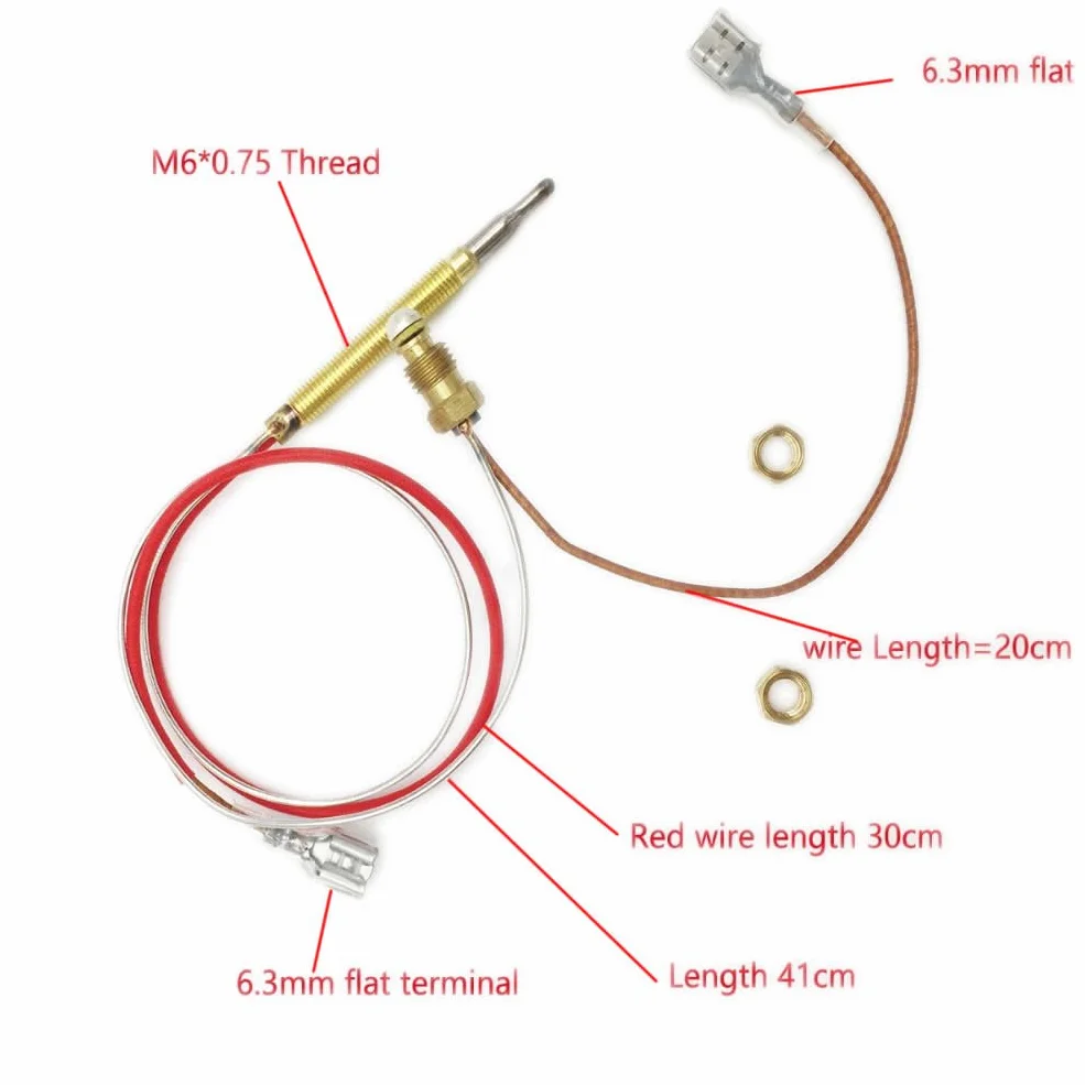 MeTer Star Termopara gazowego ogrzewania tarasowego M6x0,75 M8x1 41 cm