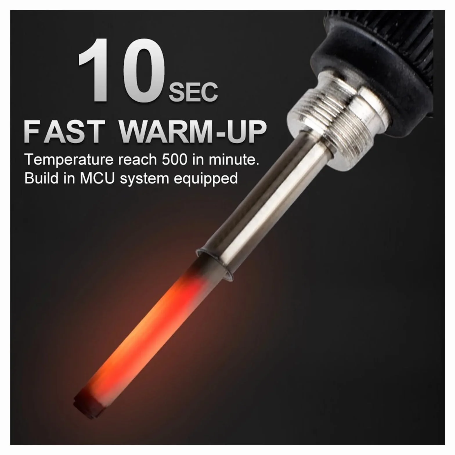 Zestaw Lutownicy Z Regulacją Temperatury 908U Wyświetlacz LCD Inteligentny Przełącznik 80 W Przenośne Narzędzie Do Lutowania(Black)